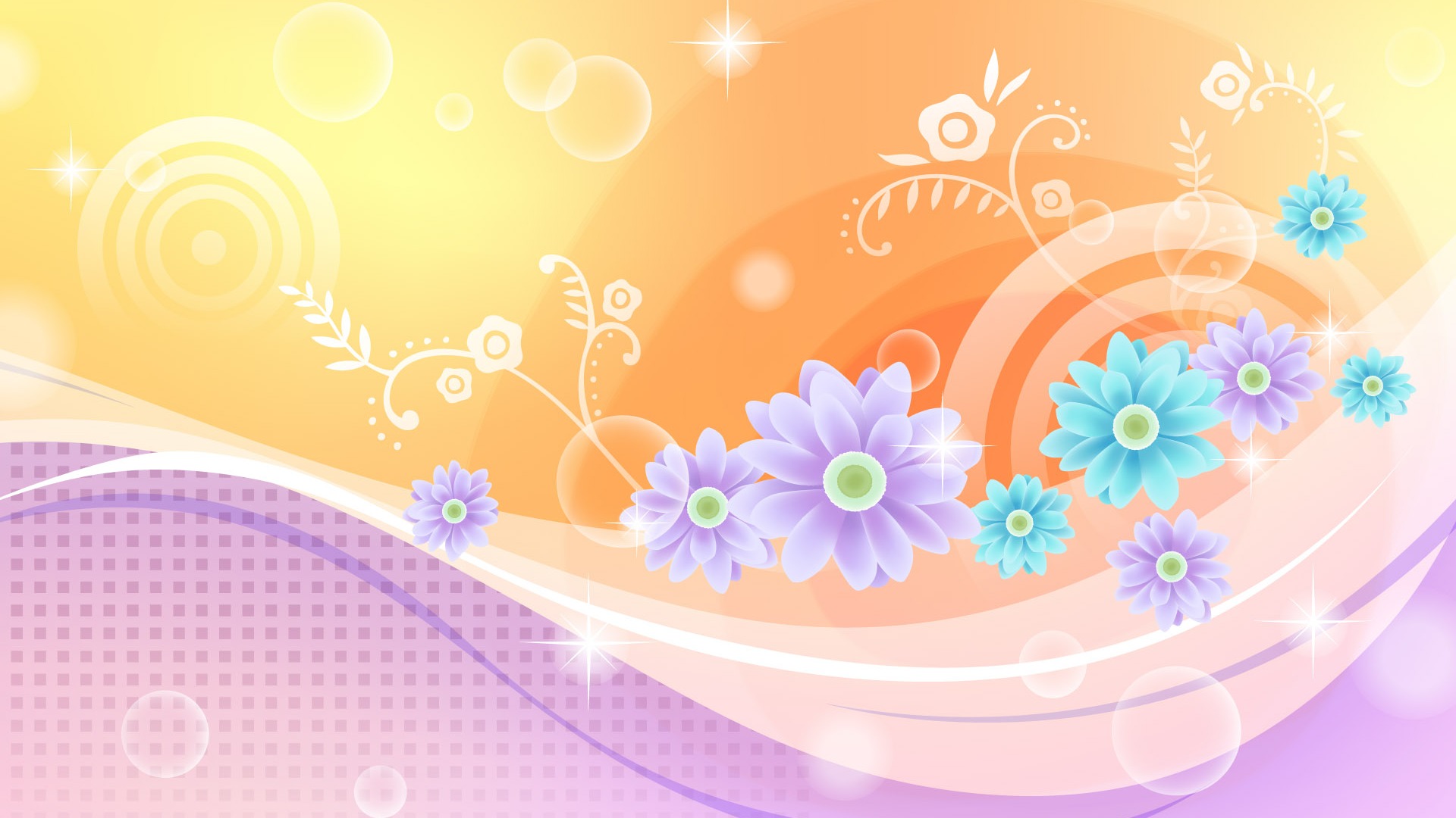 炫彩花紋 壁紙(八) #13 - 1920x1080
