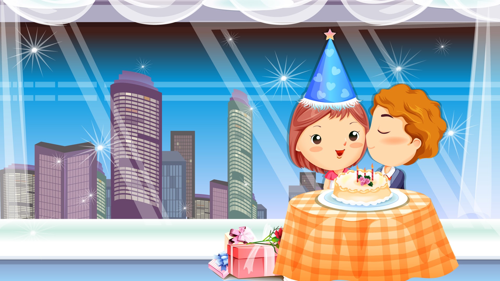 Valentine's Day Vector Love Wallpaper (1) #2 - 1920x1080