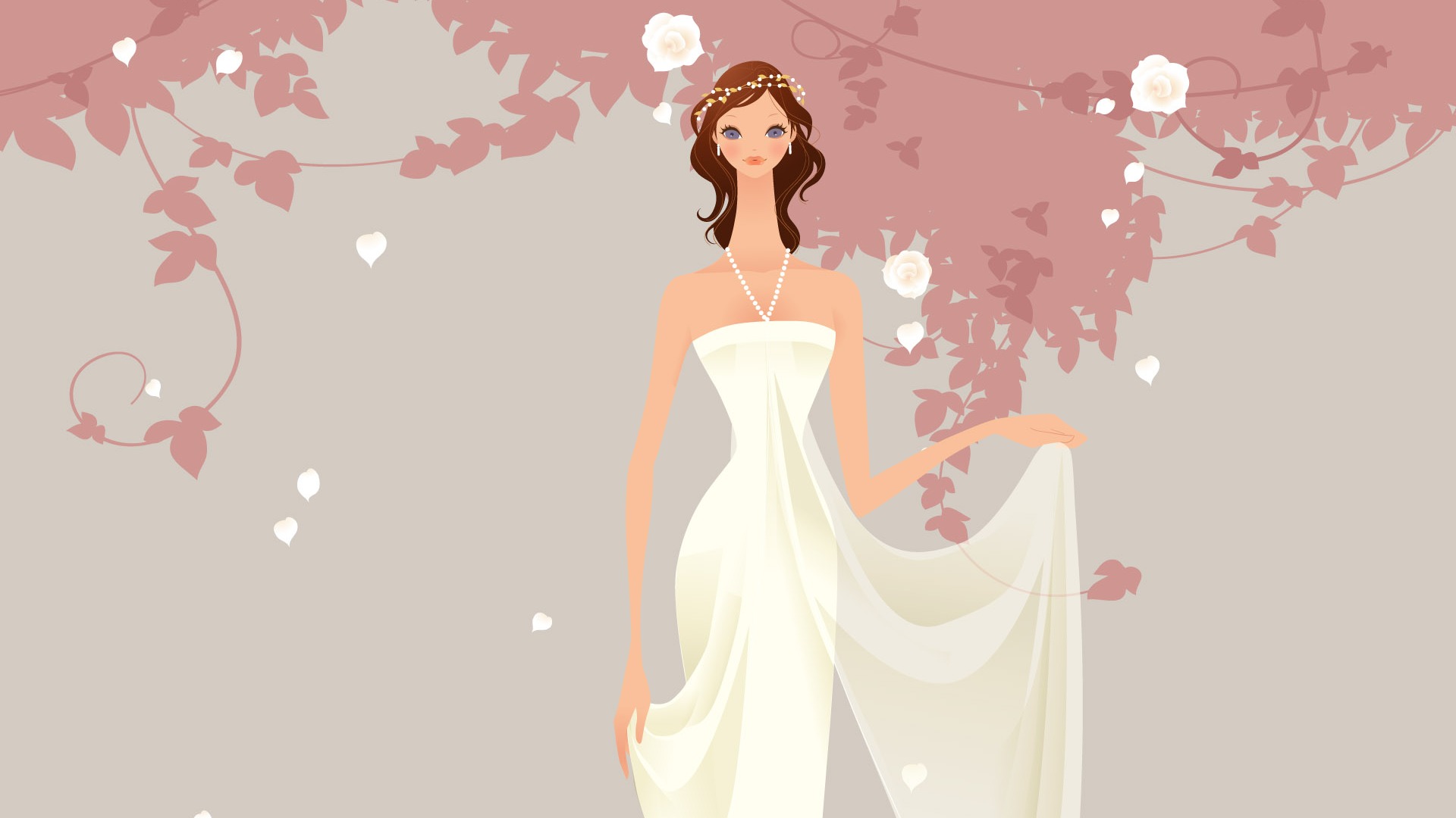 Vector Wallpaper Hochzeit Braut (2) #2 - 1920x1080