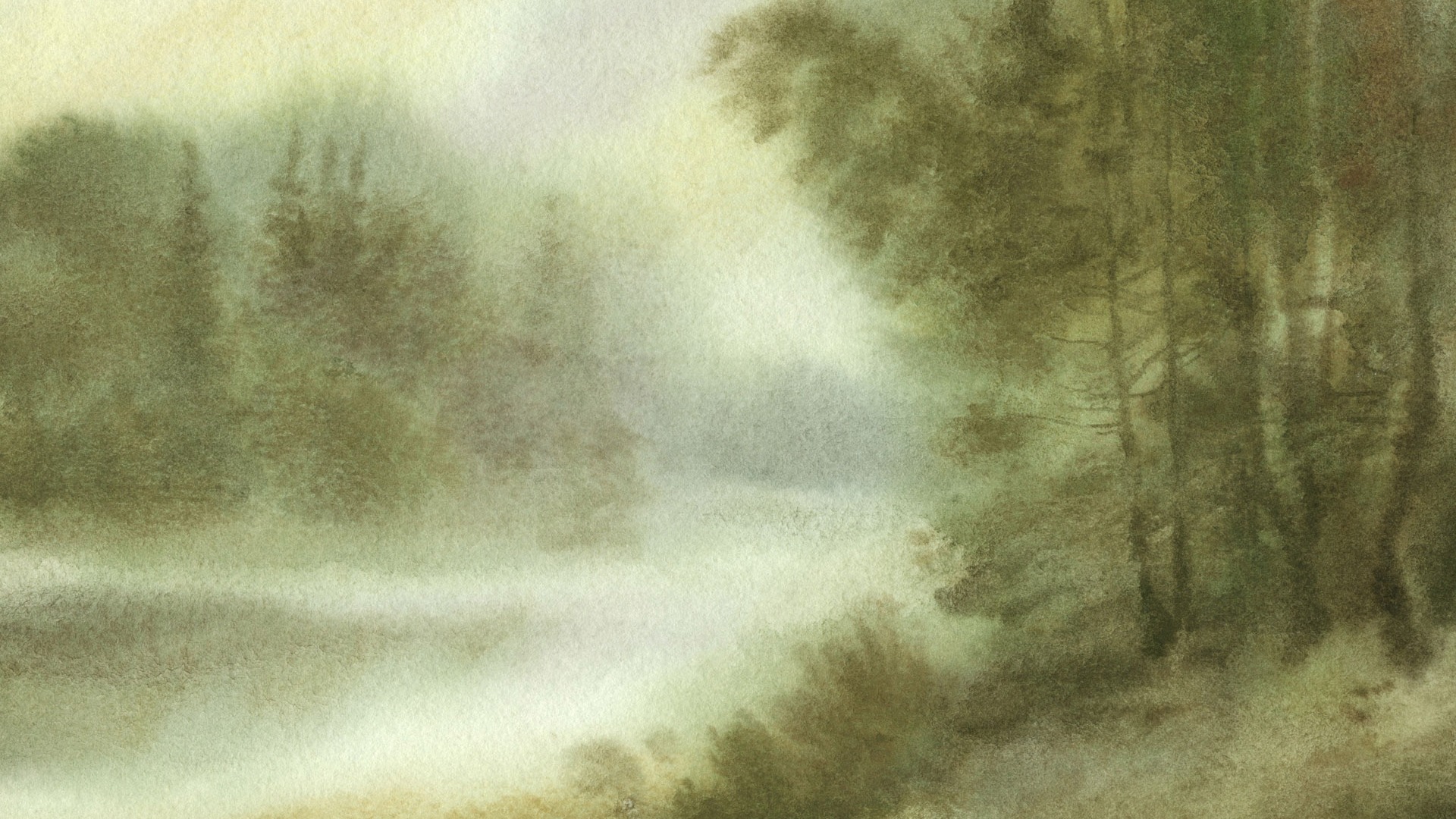 水彩景色 手绘壁纸(一)3 - 1920x1080