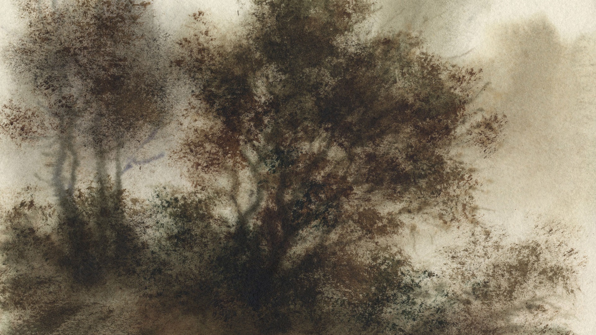 Watercolor landscape hand-painted wallpaper (1) #7 - 1920x1080