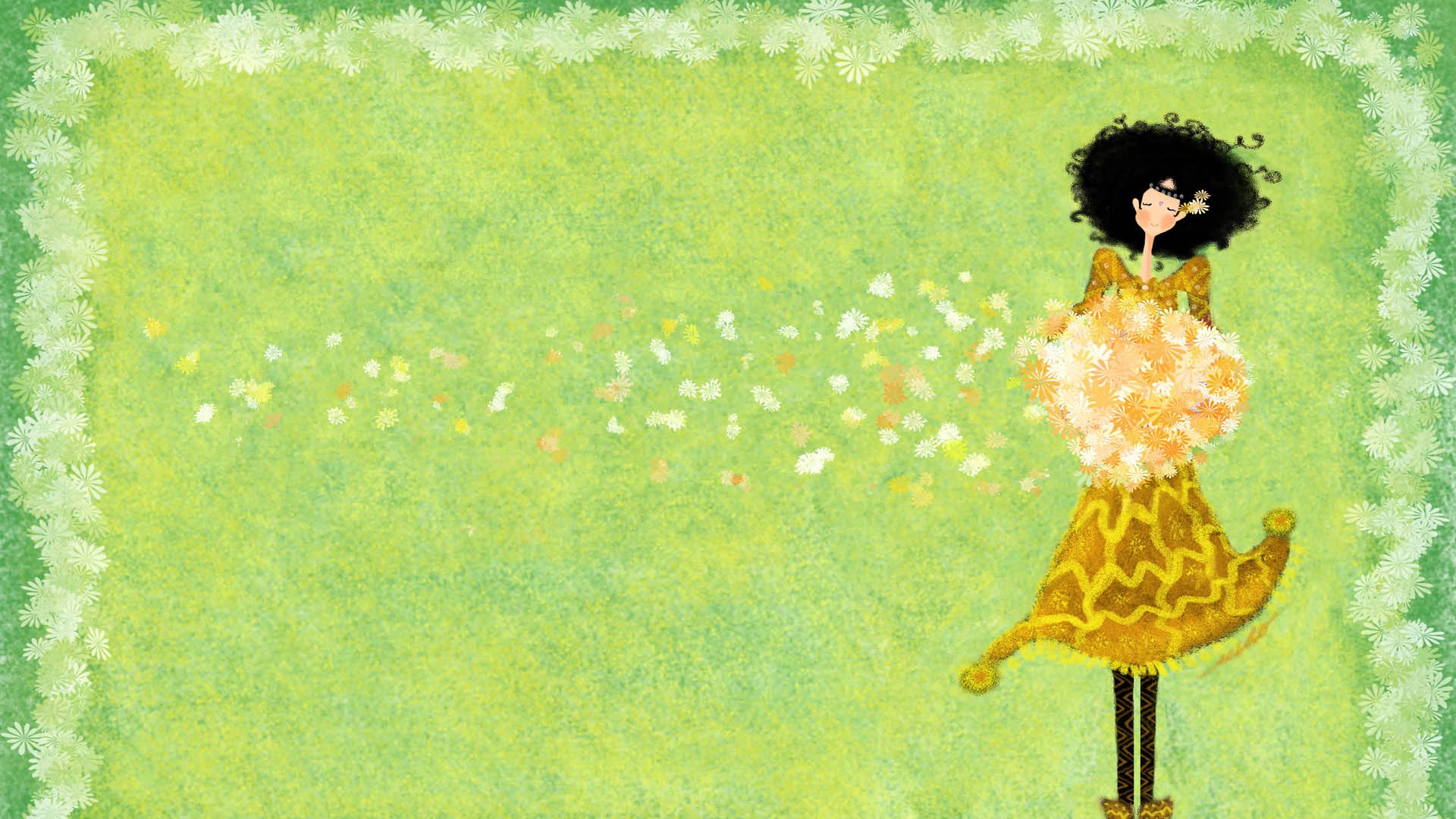 papel tapiz pintado a mano romance chica (1) #19 - 1920x1080