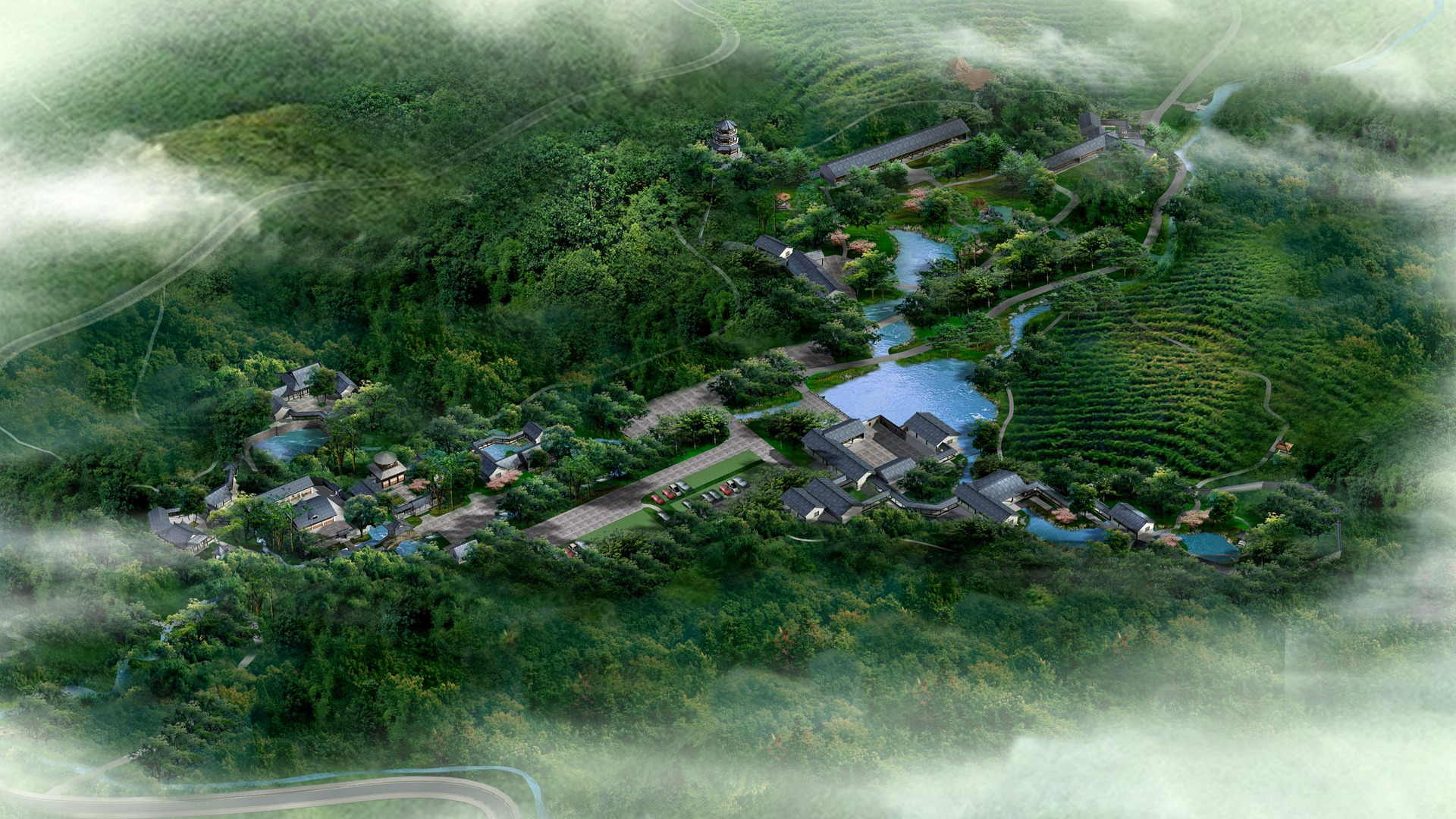 建築園林效果 高清壁紙(一) #2 - 1920x1080