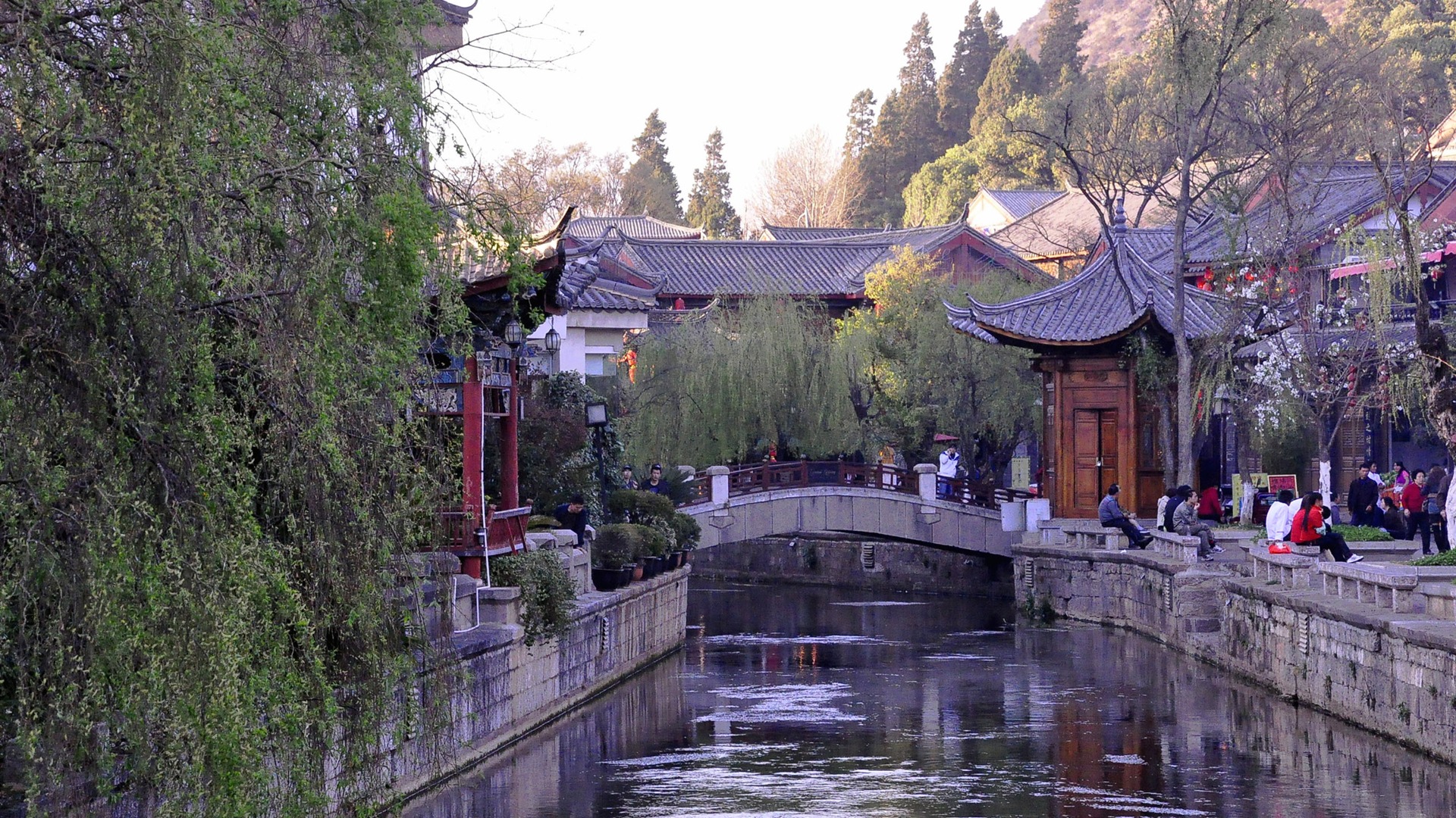 Starobylé město Lijiang atmosféra (1) (starý Hong OK práce) #4 - 1920x1080