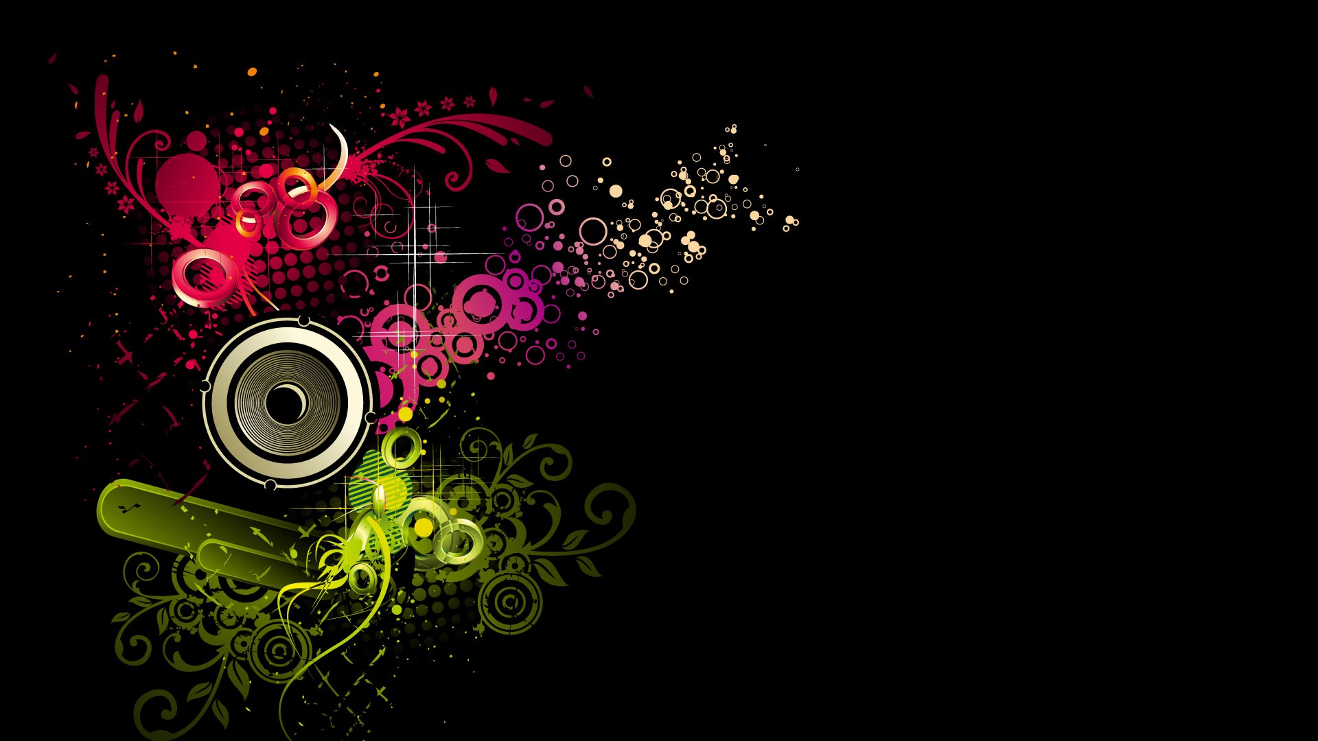 Vector musical theme wallpapers (1) #8 - 1920x1080