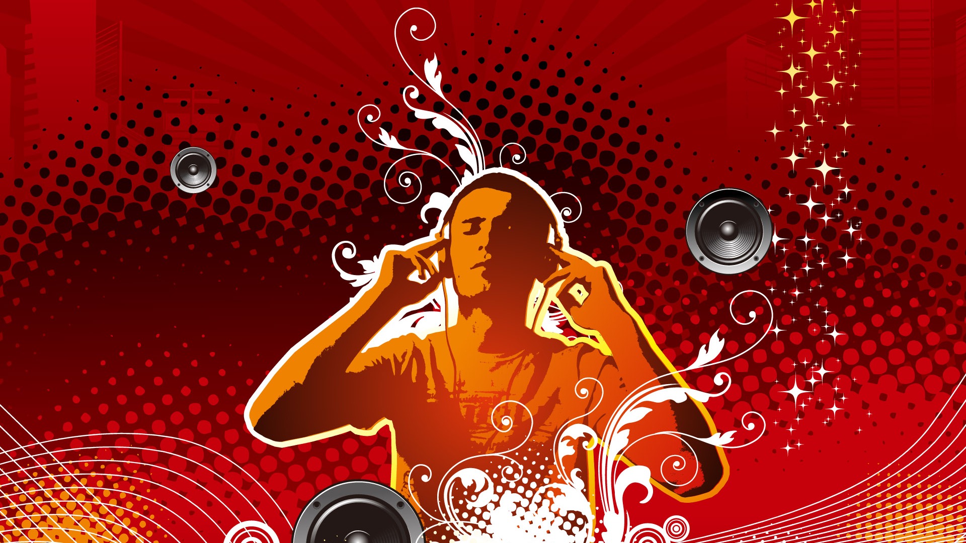 Vector musical theme wallpapers (4) #20 - 1920x1080
