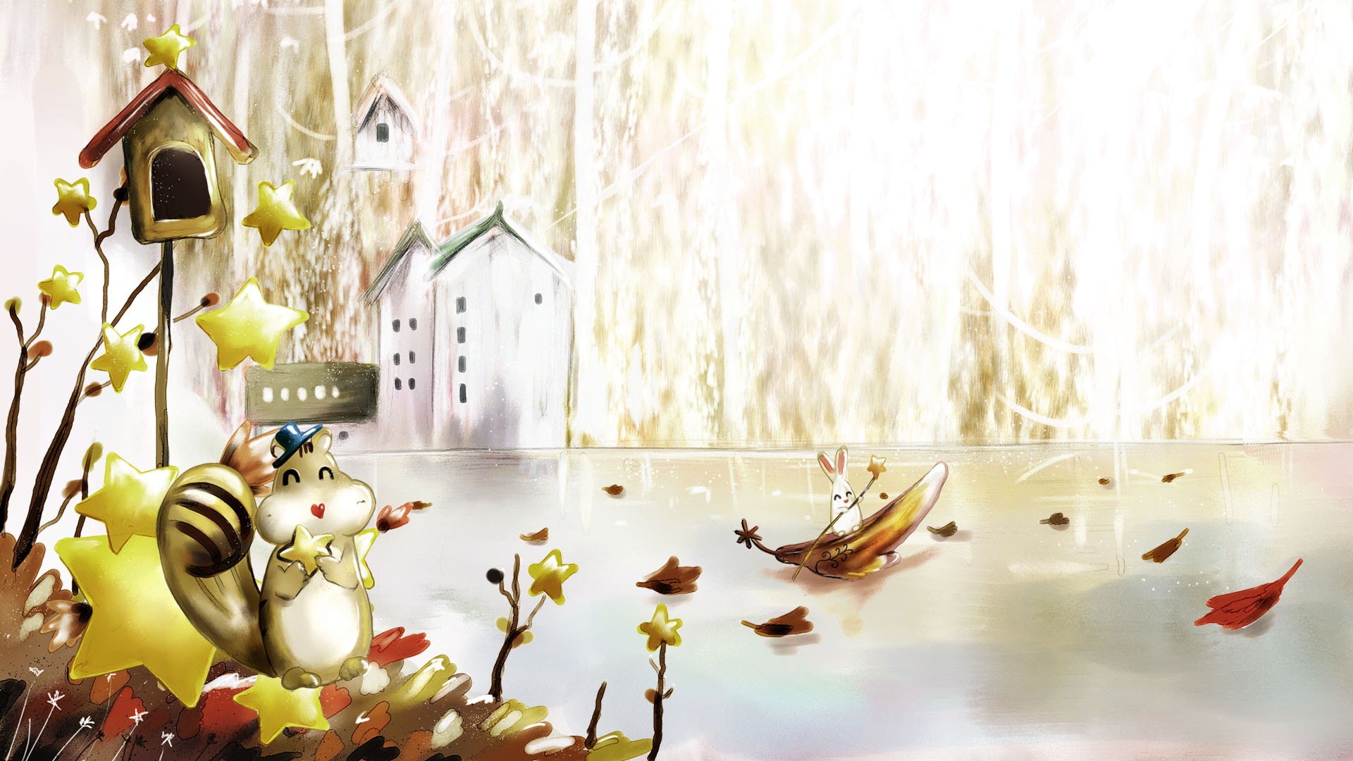 手繪夢幻風光 壁紙(二) #20 - 1920x1080