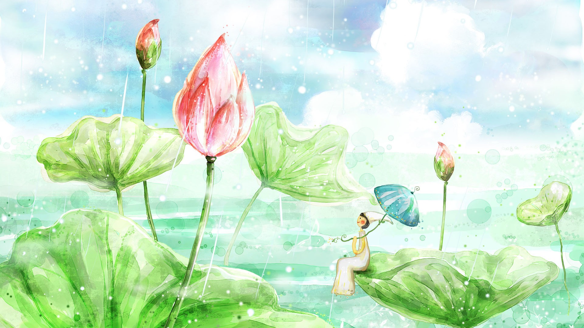 手繪夢幻風光 壁紙(六) #10 - 1920x1080