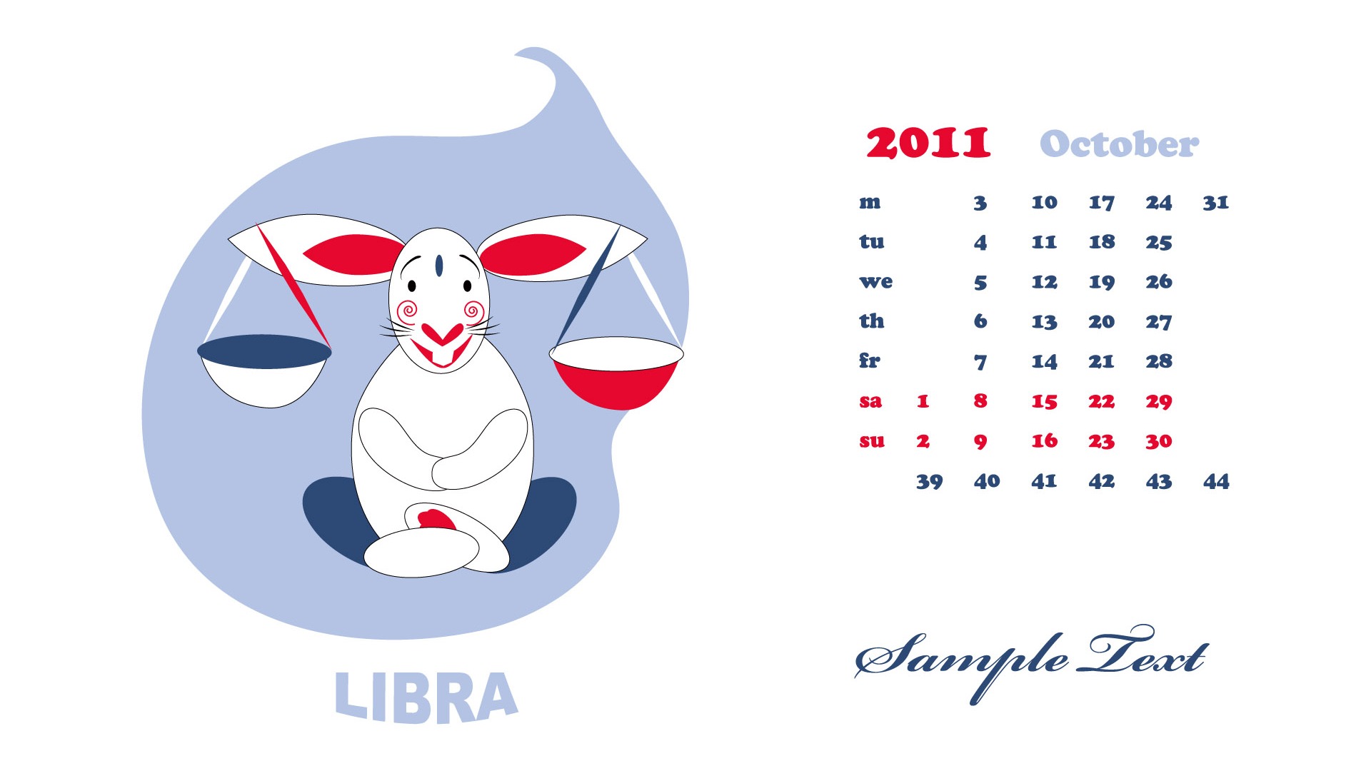 Year of the Rabbit 2011 calendar wallpaper (2) #3 - 1920x1080