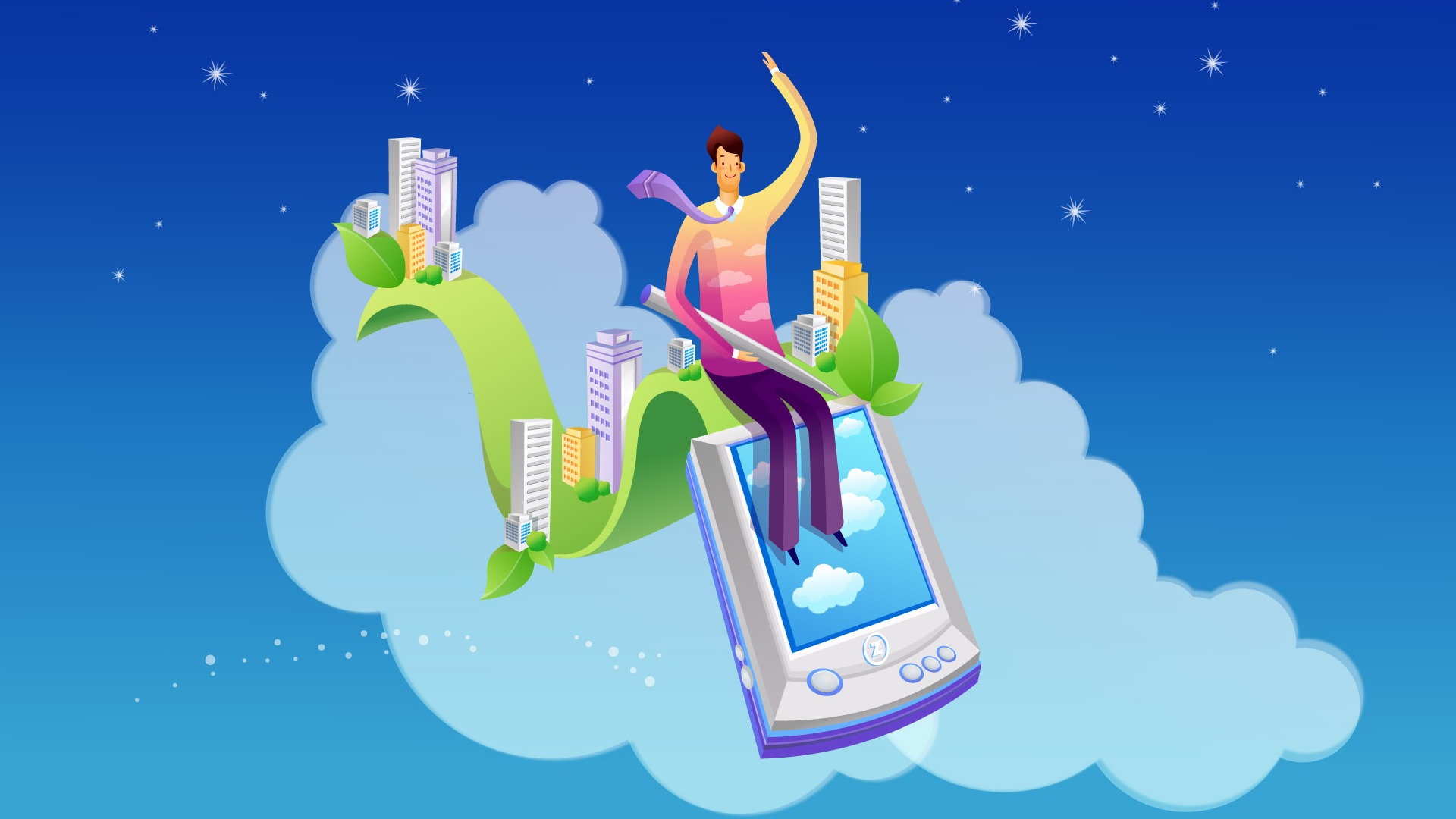 Vector cartoon wallpaper business meaning (1) #9 - 1920x1080