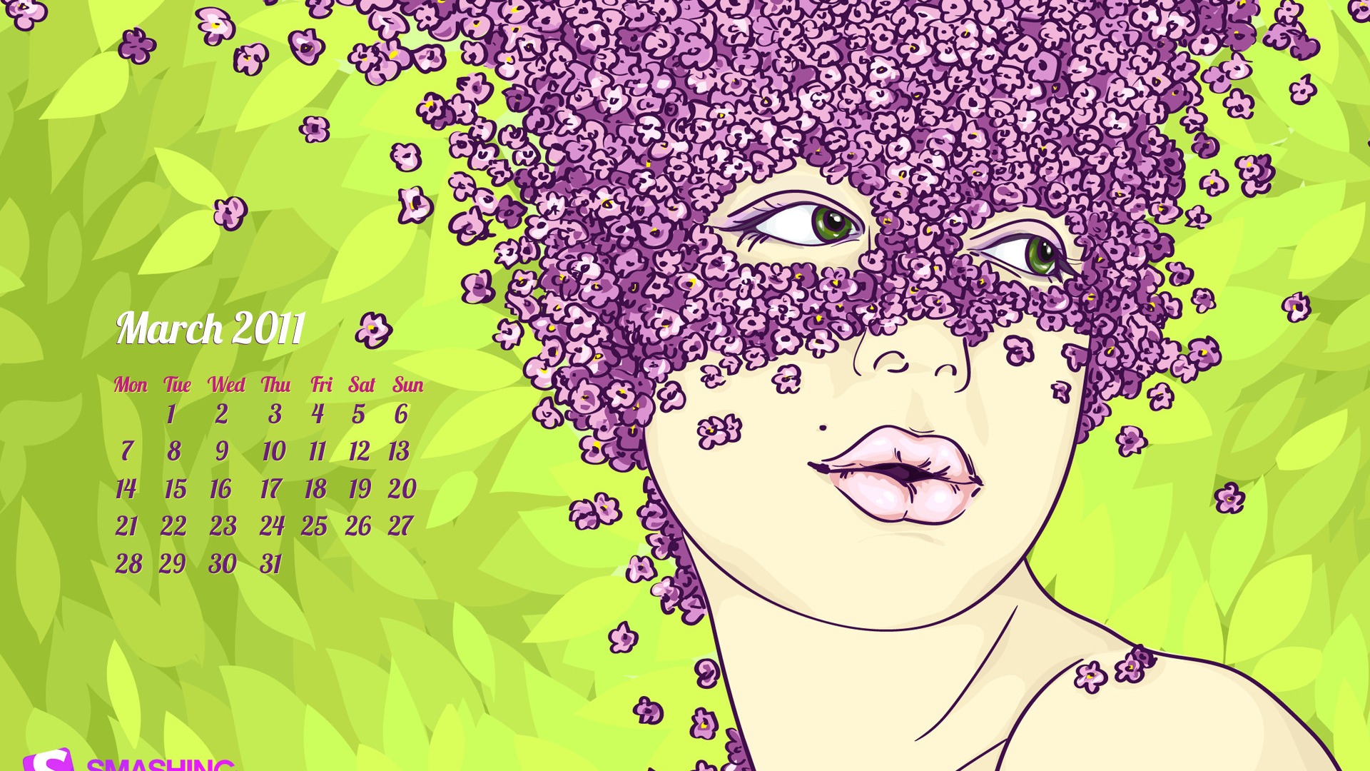 March 2011 Calendar Wallpaper #4 - 1920x1080