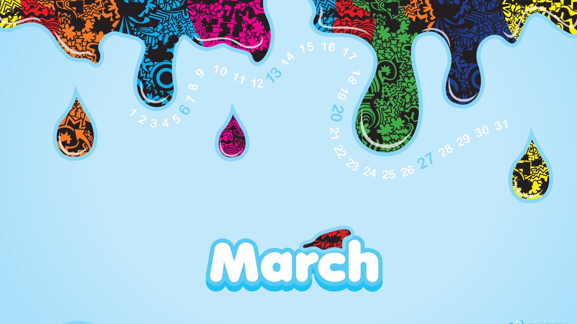 March 2011 Calendar Wallpaper #7 - 1920x1080