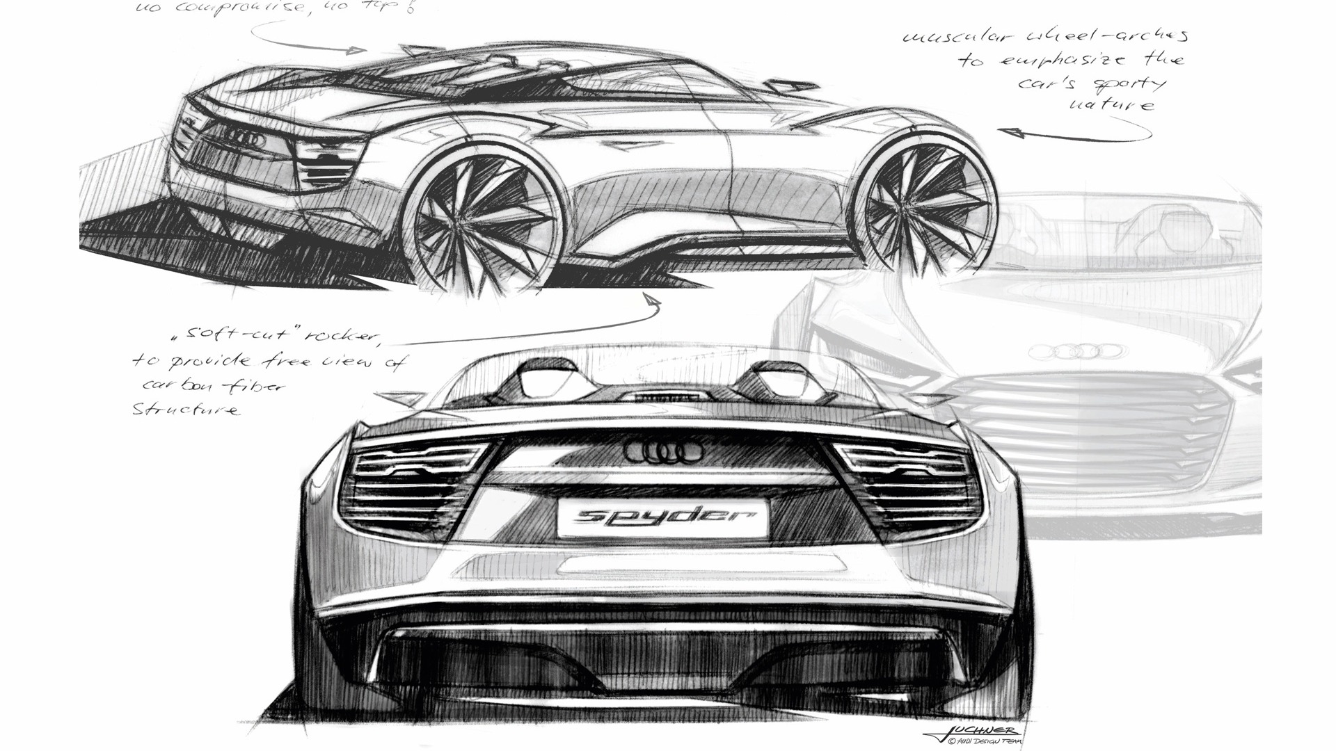 Concept Car Audi e-tron Spyder - 2010 奥迪34 - 1920x1080