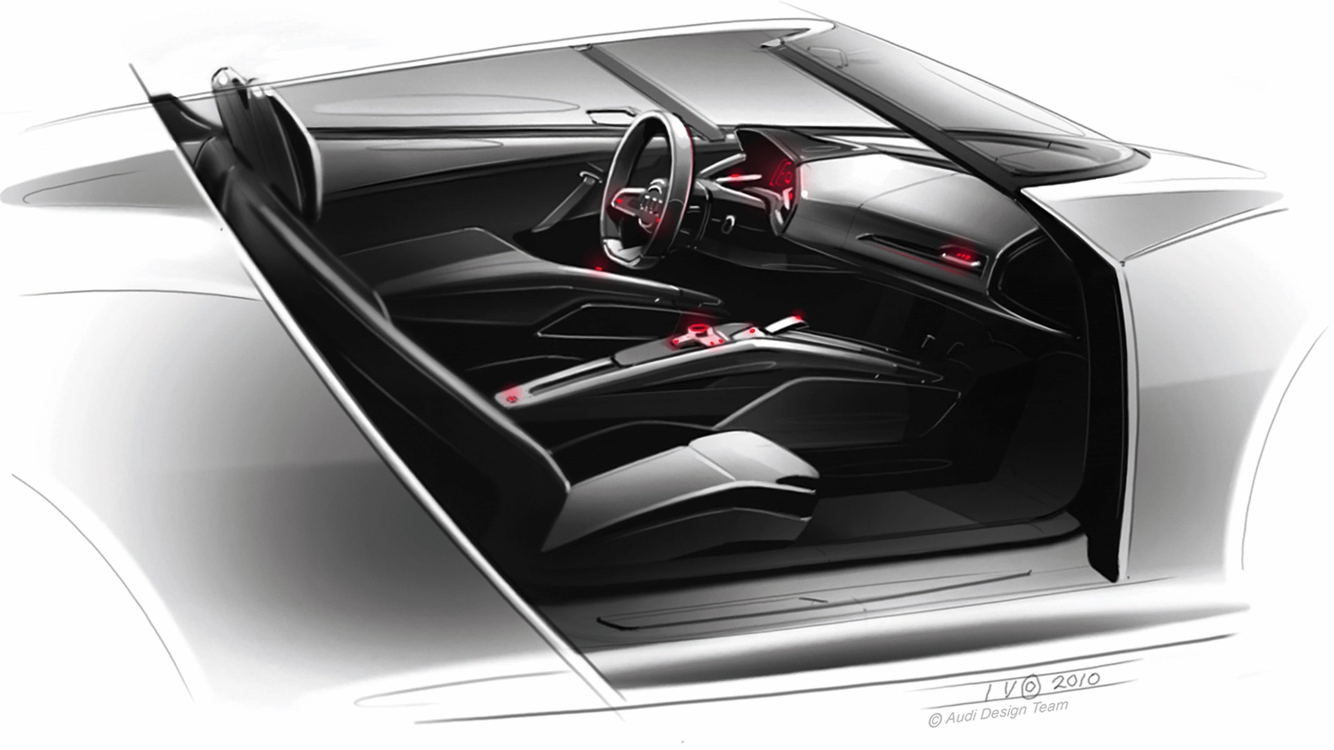 Concept Car Audi e-tron Spyder - 2010 HD Wallpaper #35 - 1920x1080