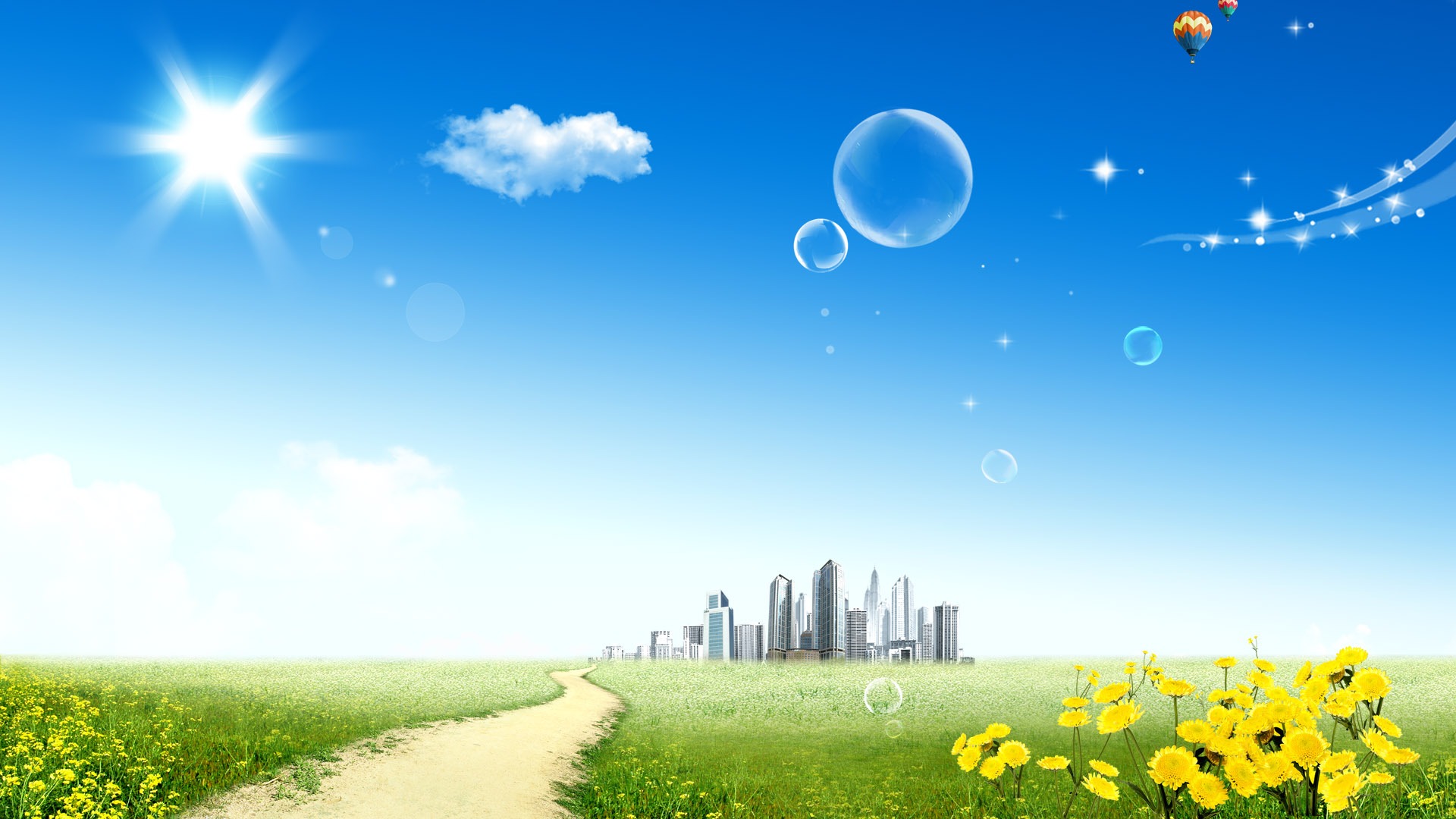 陽光燦爛的夏天 PS風景壁紙(一) #4 - 1920x1080