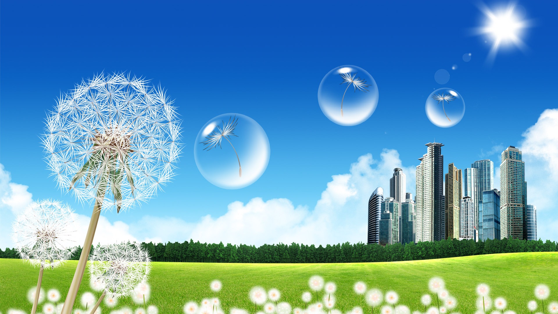 陽光燦爛的夏天 PS風景壁紙(二) #11 - 1920x1080