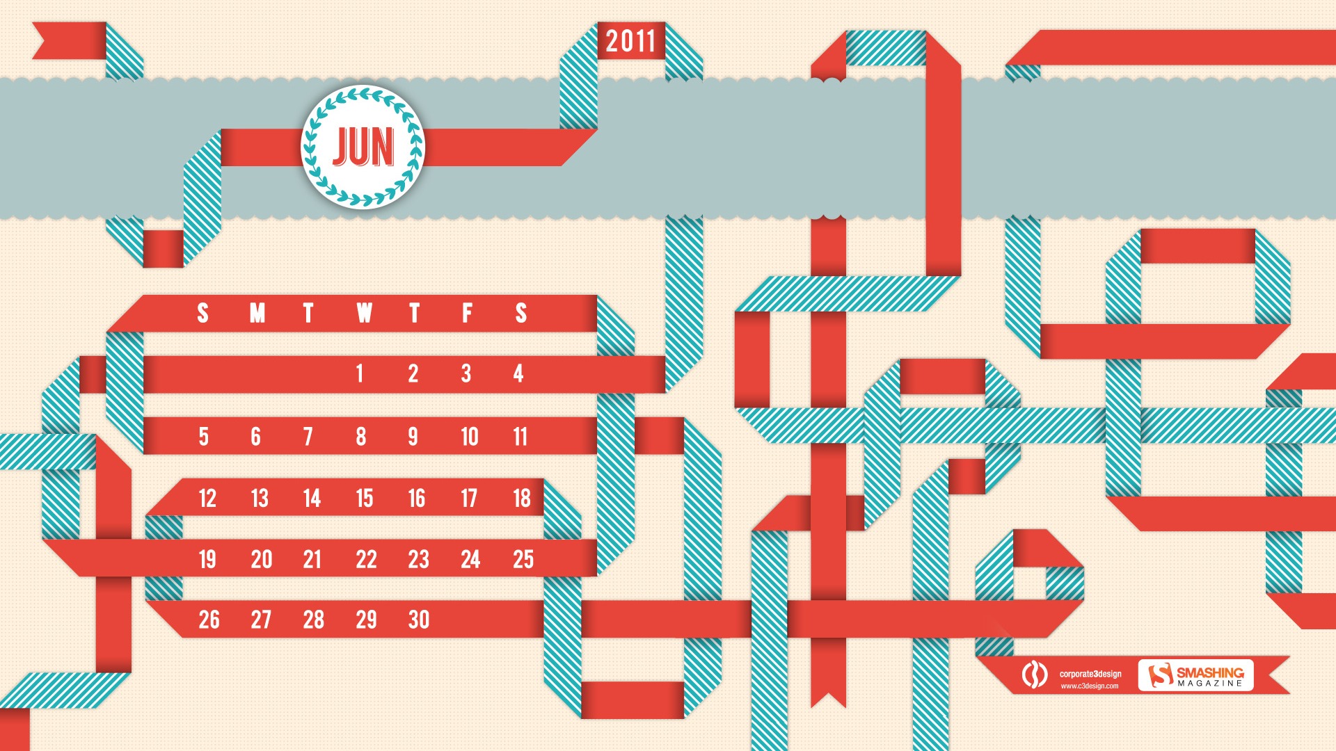 Juni 2011 Kalender Wallpaper (2) #11 - 1920x1080