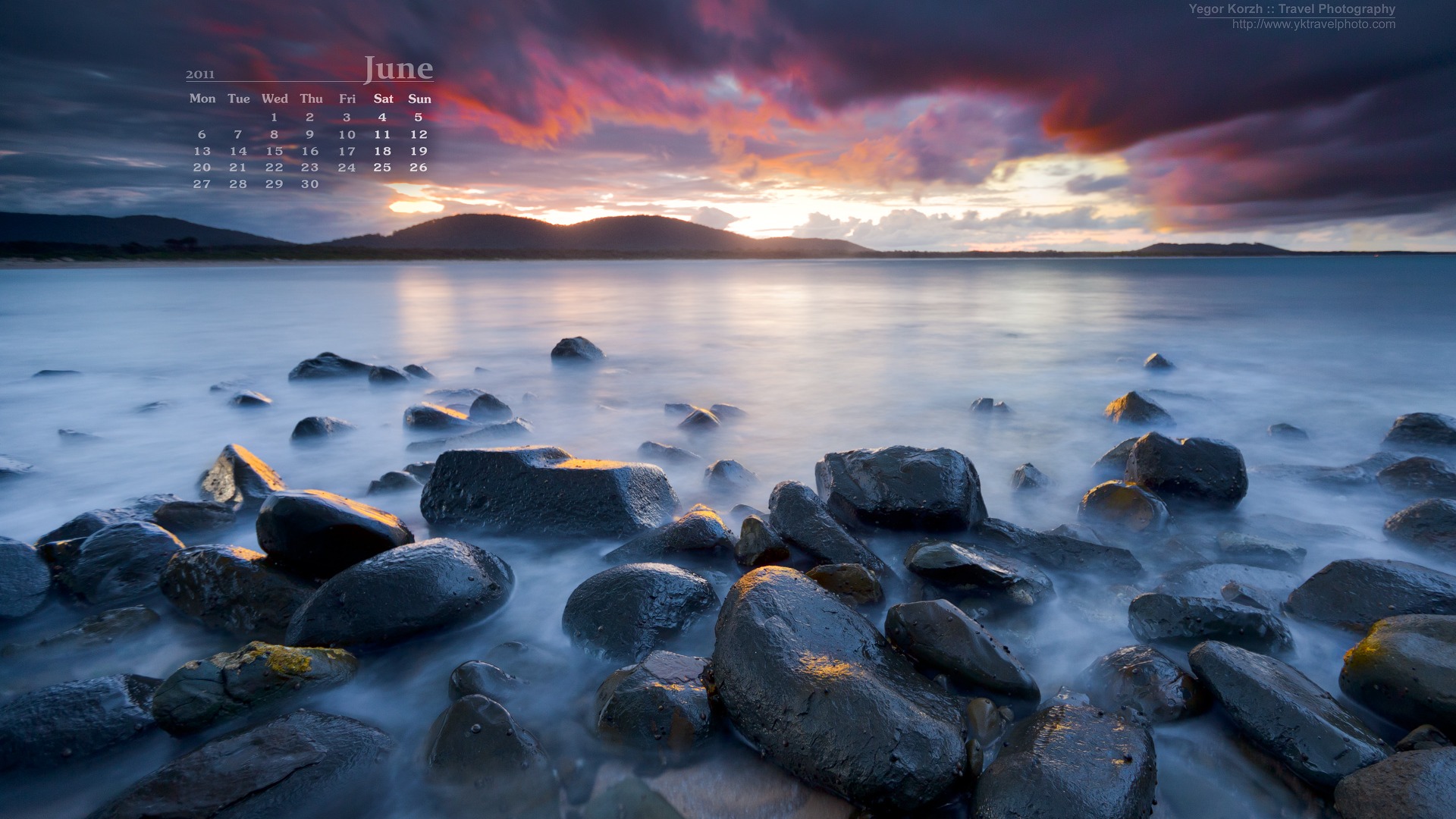 Juni 2011 Kalender Wallpaper (2) #12 - 1920x1080