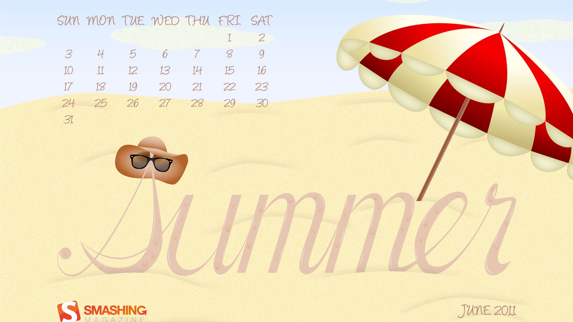 July 2011 Calendar Wallpaper (2) #5 - 1920x1080
