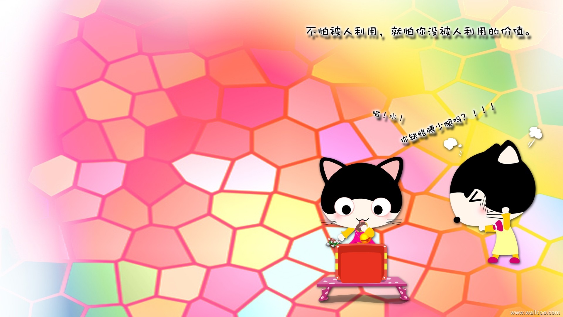 Baby cat cartoon wallpaper (1) #10 - 1920x1080