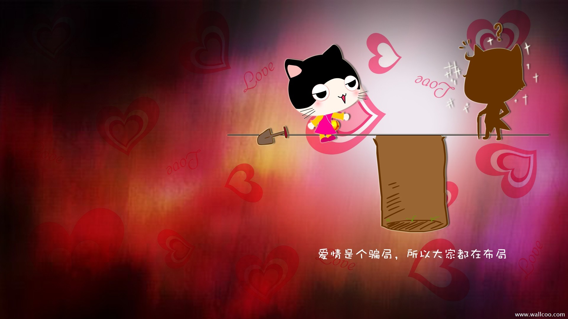 Baby cat cartoon wallpaper (2) #9 - 1920x1080