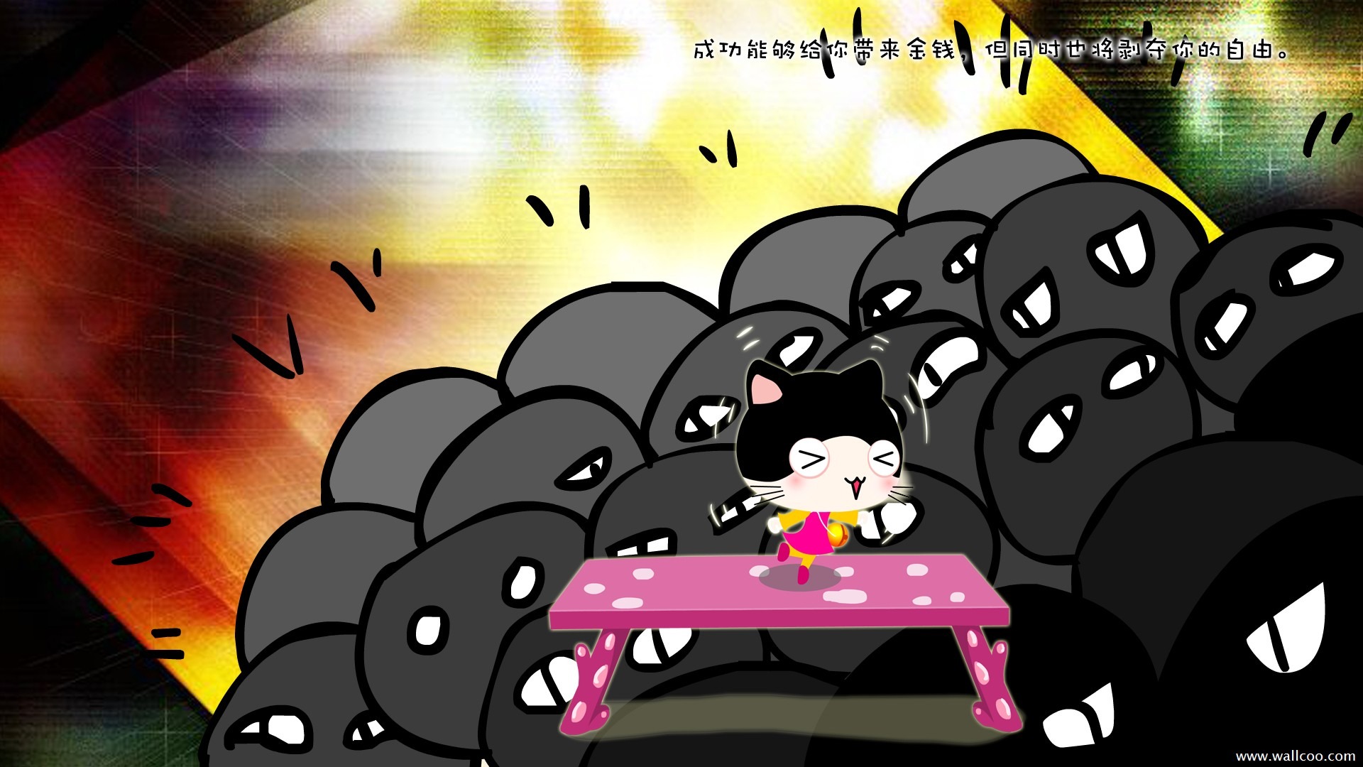 赤ちゃん猫漫画の壁紙（2） #10 - 1920x1080