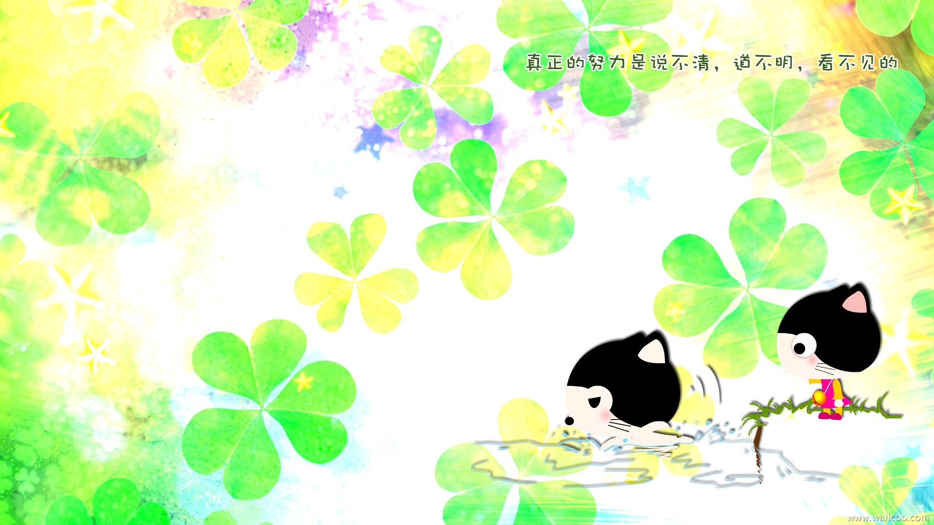 赤ちゃん猫漫画の壁紙（2） #19 - 1920x1080