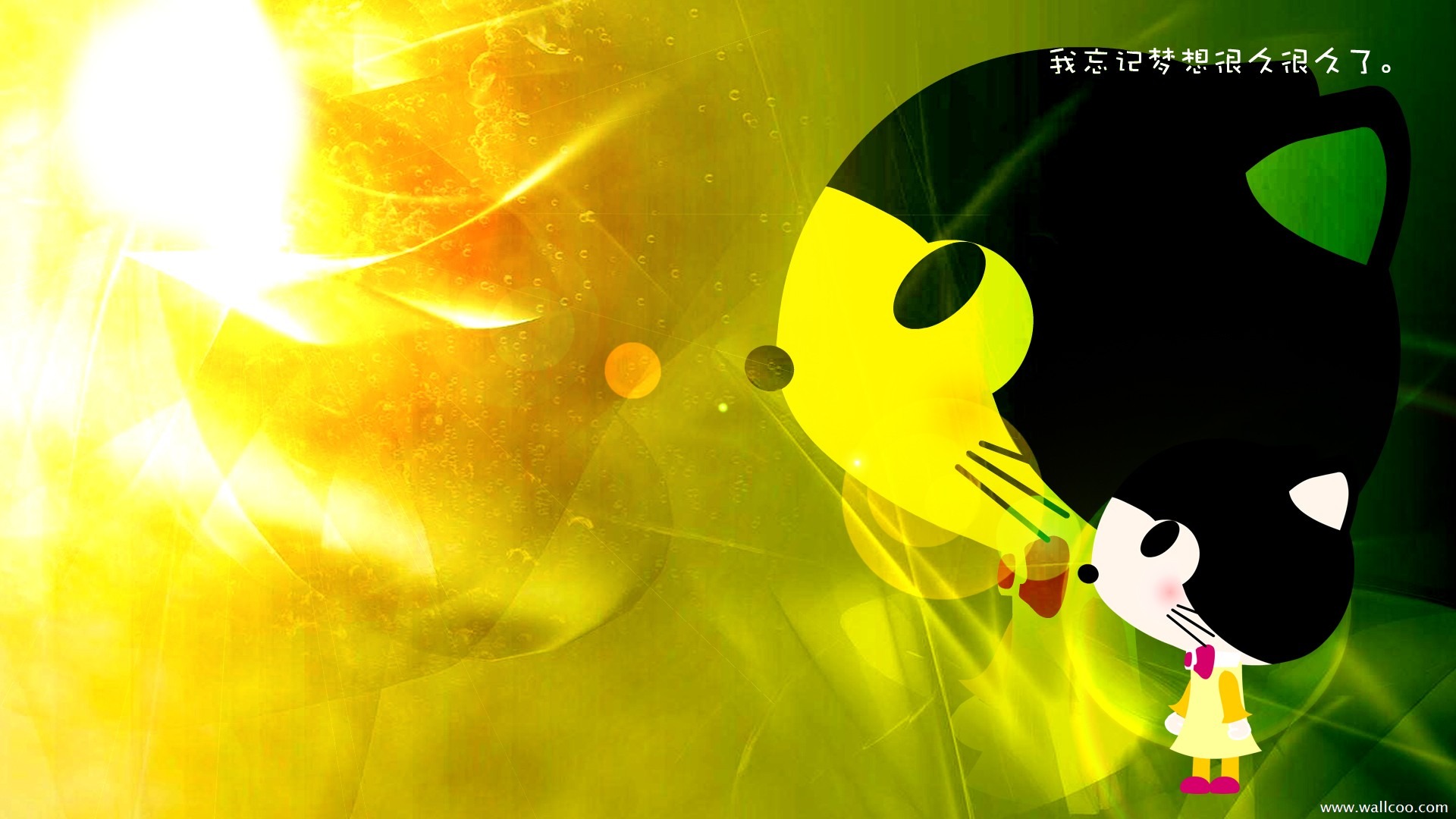 貓咪寶貝 卡通壁紙(三) #12 - 1920x1080