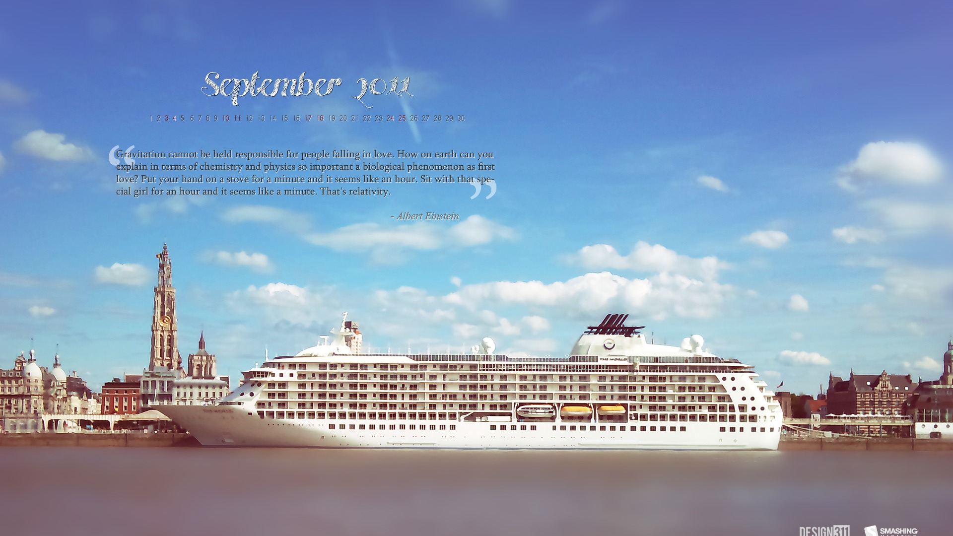 September 2011 Kalender Wallpaper (1) #12 - 1920x1080