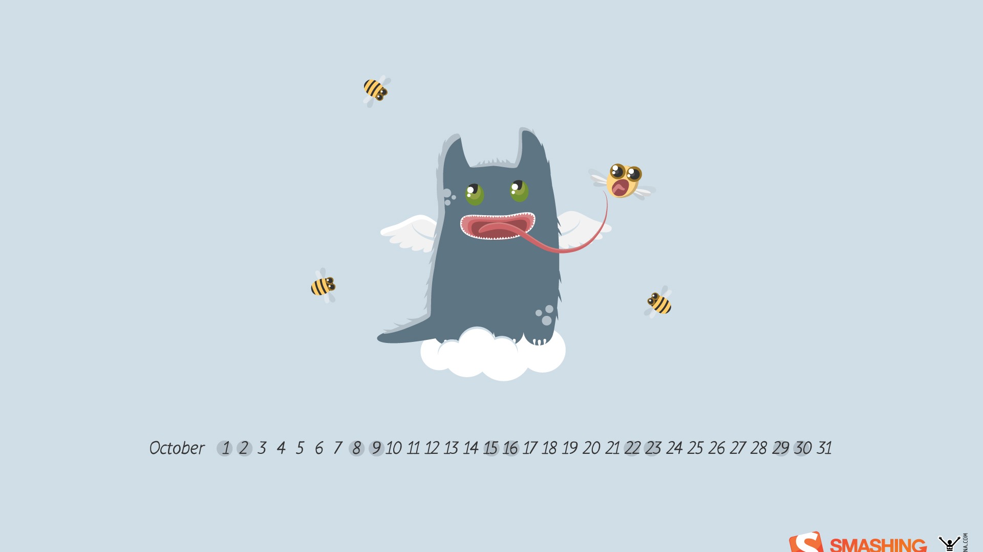 2011年10月 月曆壁紙(二) #9 - 1920x1080