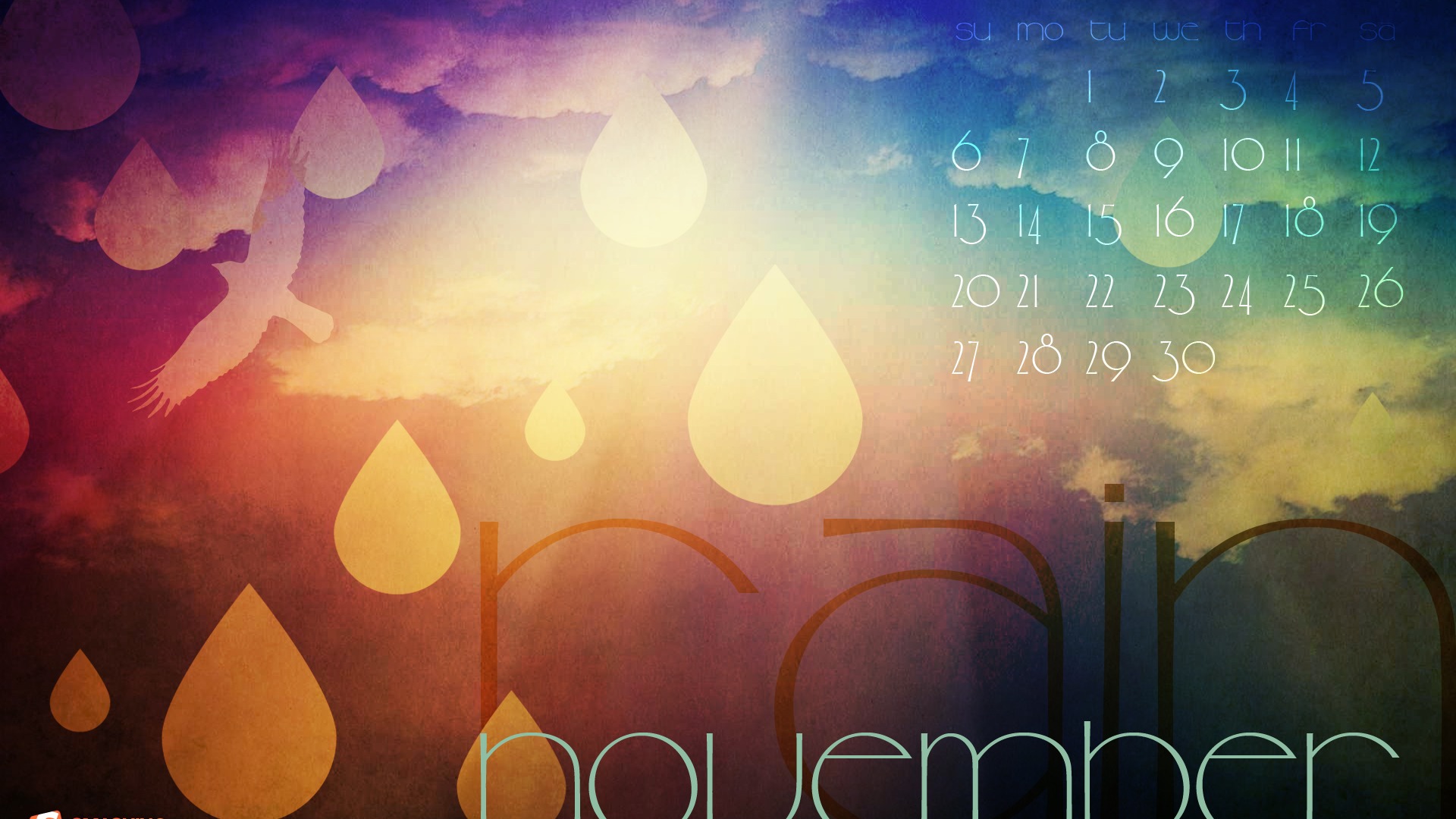 November 2011 Kalender Wallpaper (2) #5 - 1920x1080