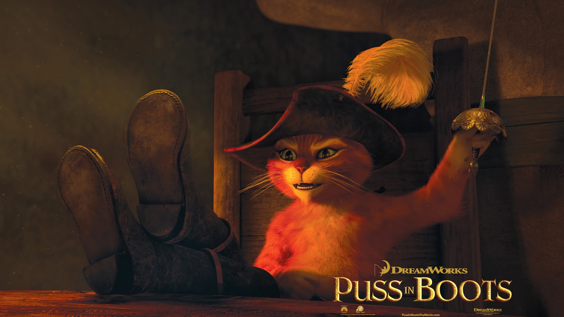 Puss in Boots 穿靴子的猫 高清壁纸3 - 1920x1080