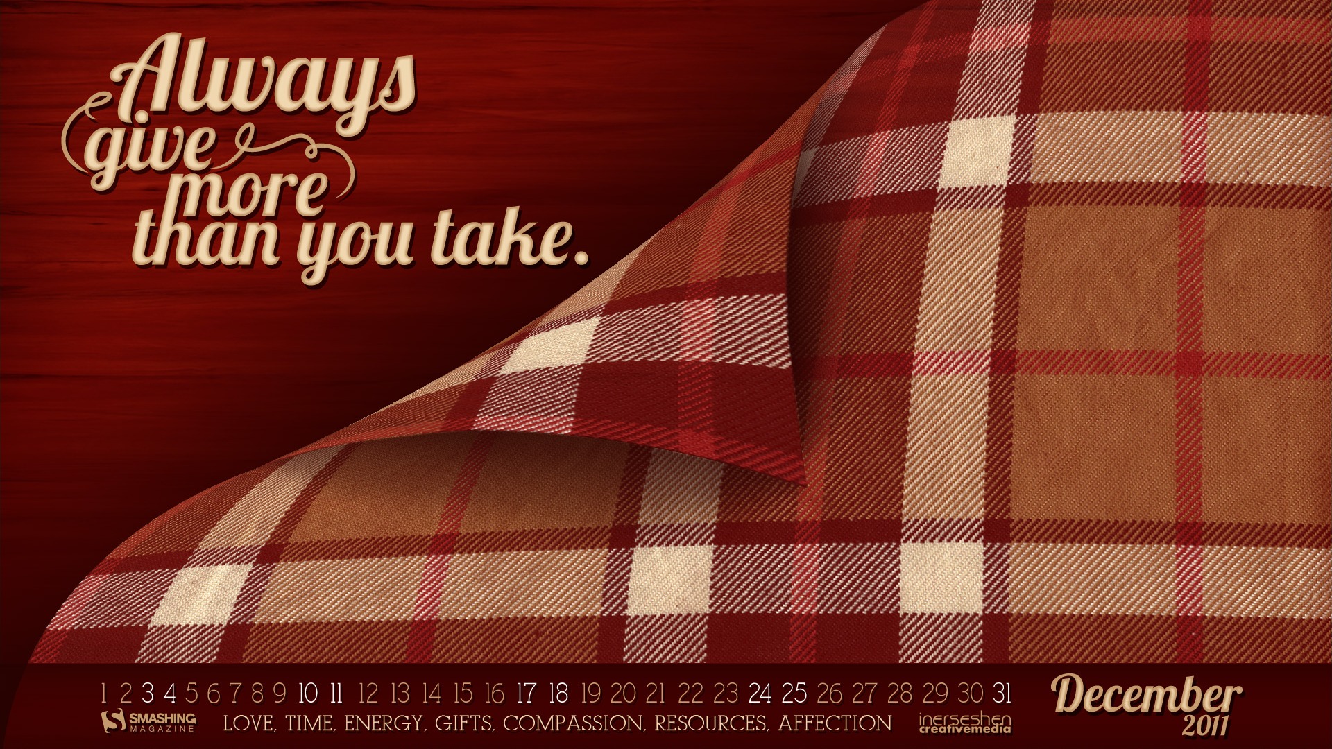 December 2011 Calendar wallpaper (1) #10 - 1920x1080