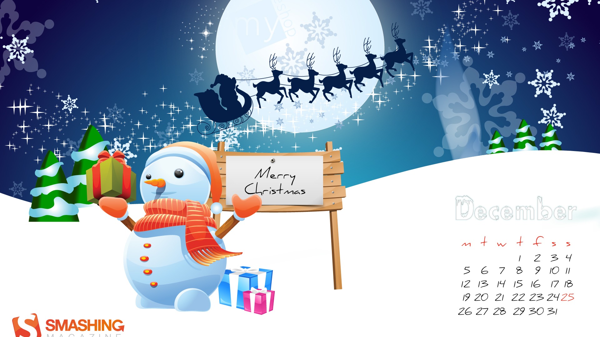 Dezember 2011 Kalender Wallpaper (2) #4 - 1920x1080