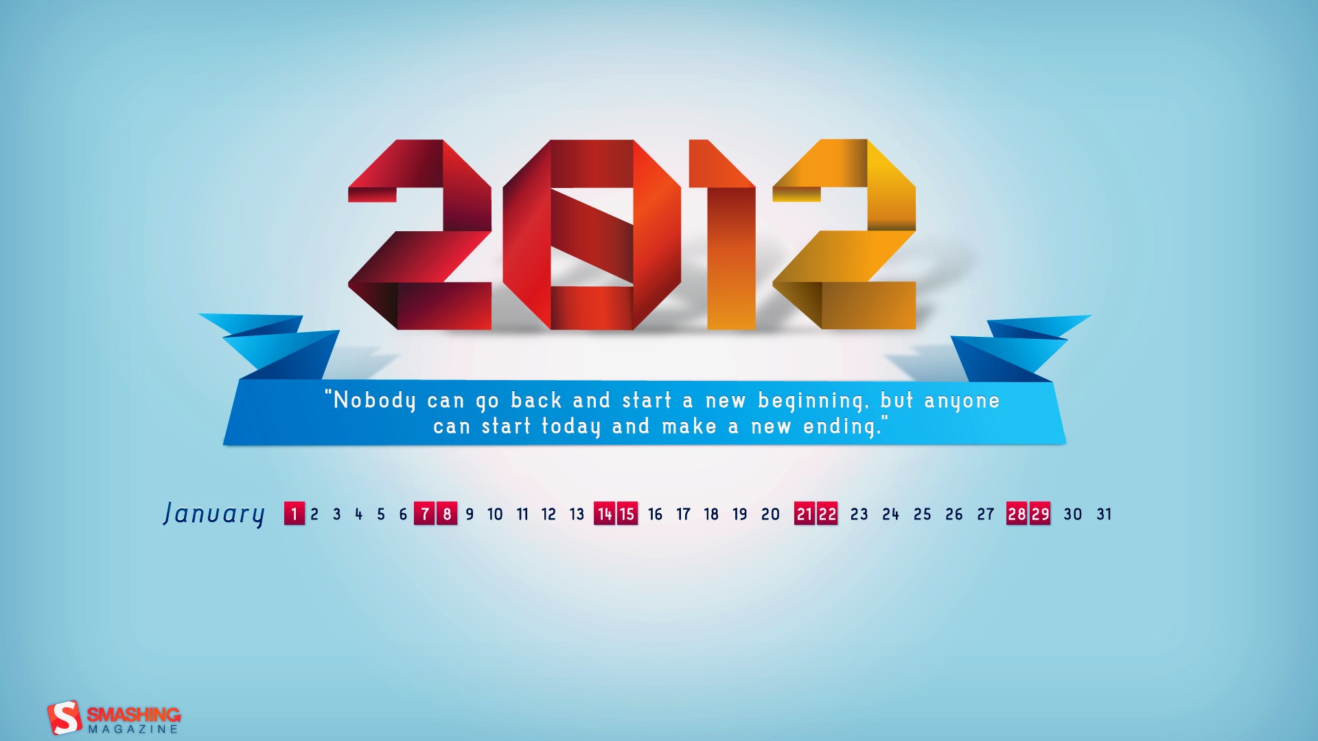 Januar 2012 Kalender Wallpapers #12 - 1920x1080