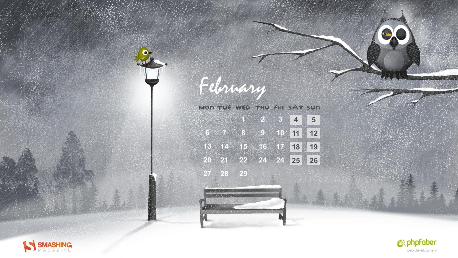Calendario febrero 2012 fondos de pantalla (2) #5 - 1920x1080