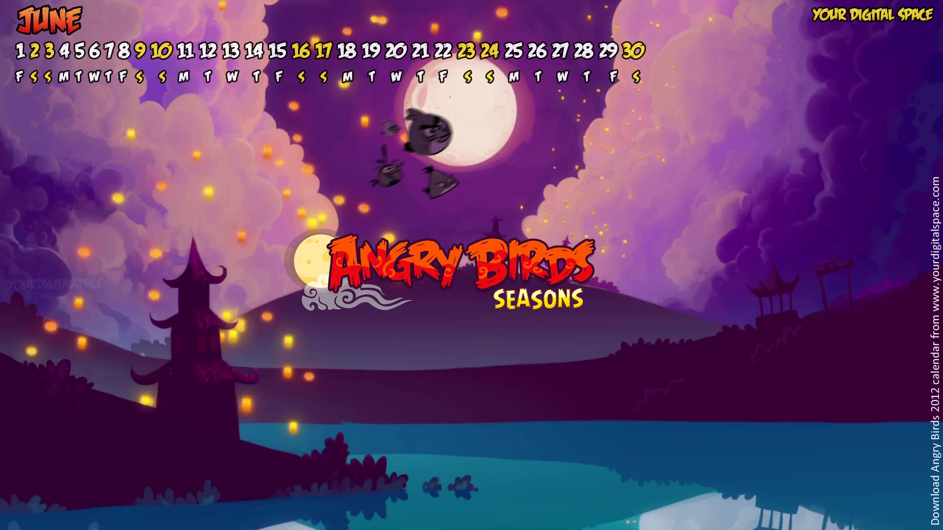 Angry Birds 憤怒的小鳥 2012年年曆壁紙 #7 - 1920x1080