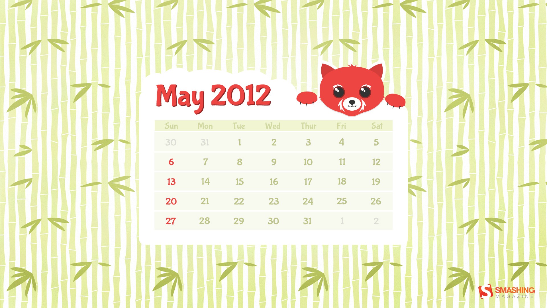 2012年5月 月曆壁紙(二) #6 - 1920x1080