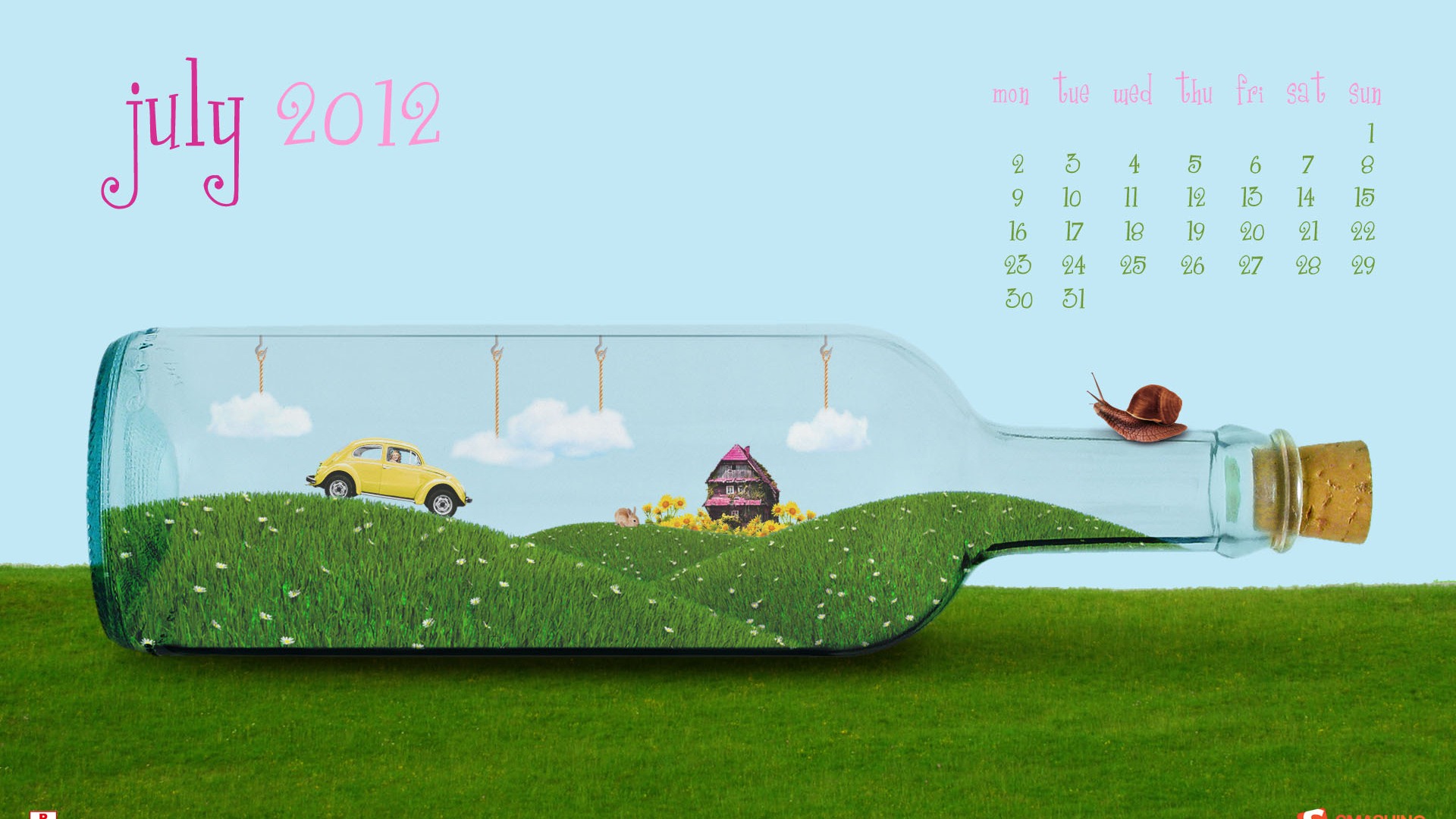2012年7月 月曆壁紙(二) #3 - 1920x1080
