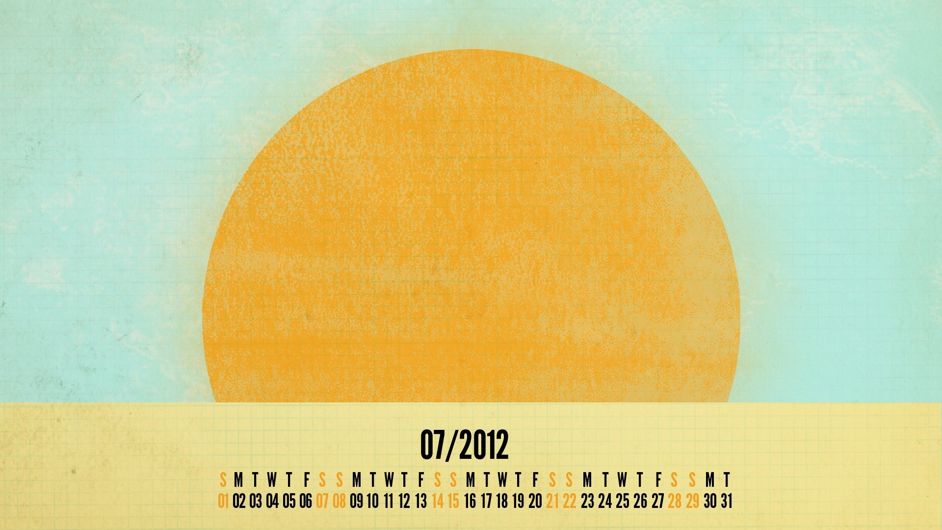2012年7月 月曆壁紙(二) #8 - 1920x1080