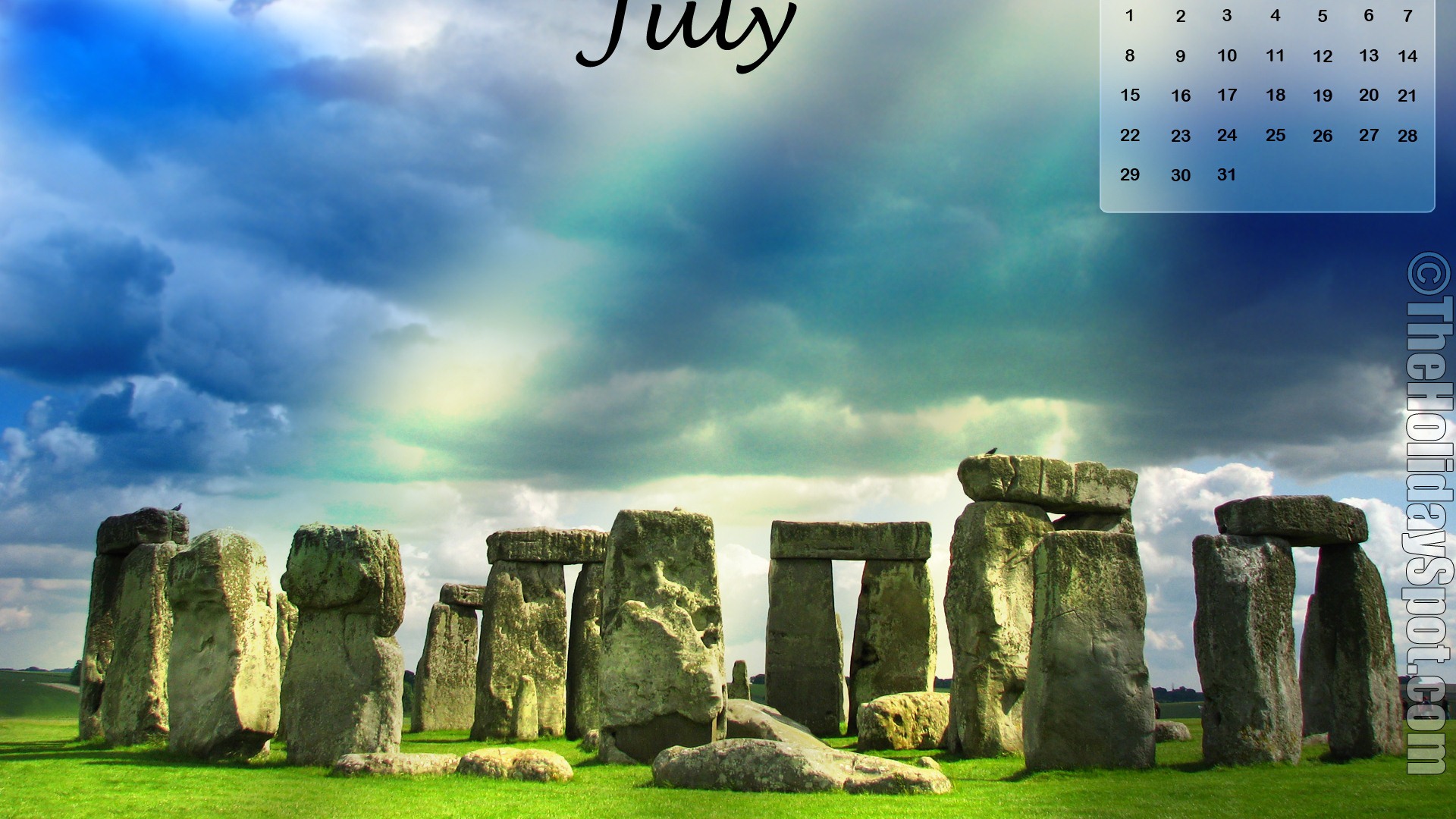 Juli 2012 Kalender Wallpapers (2) #14 - 1920x1080