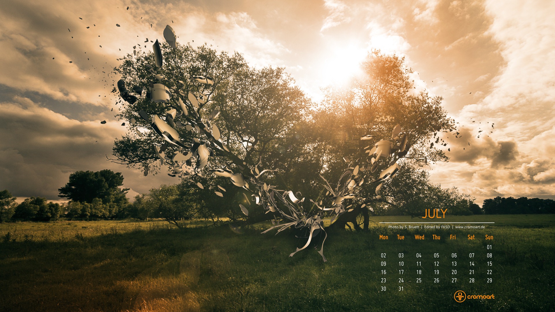 Juli 2012 Kalender Wallpapers (2) #19 - 1920x1080