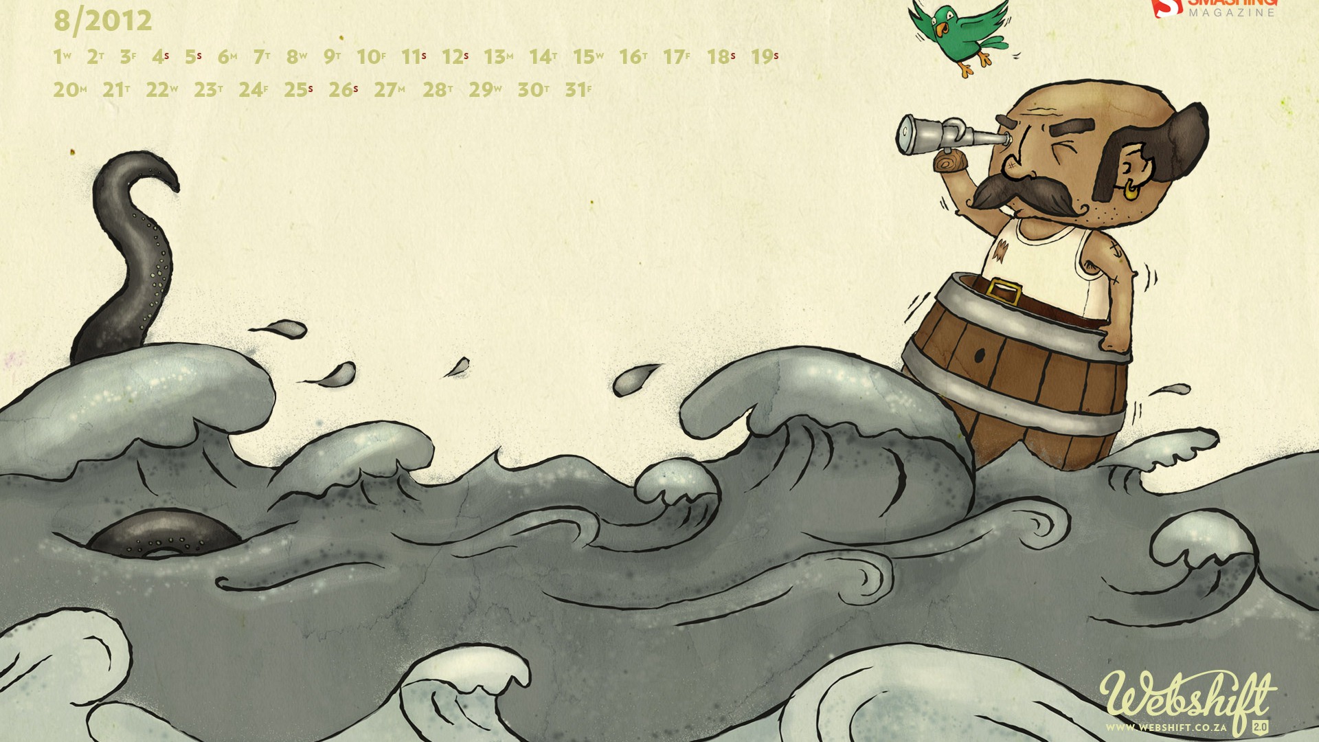 August 2012 Calendar wallpapers (1) #10 - 1920x1080