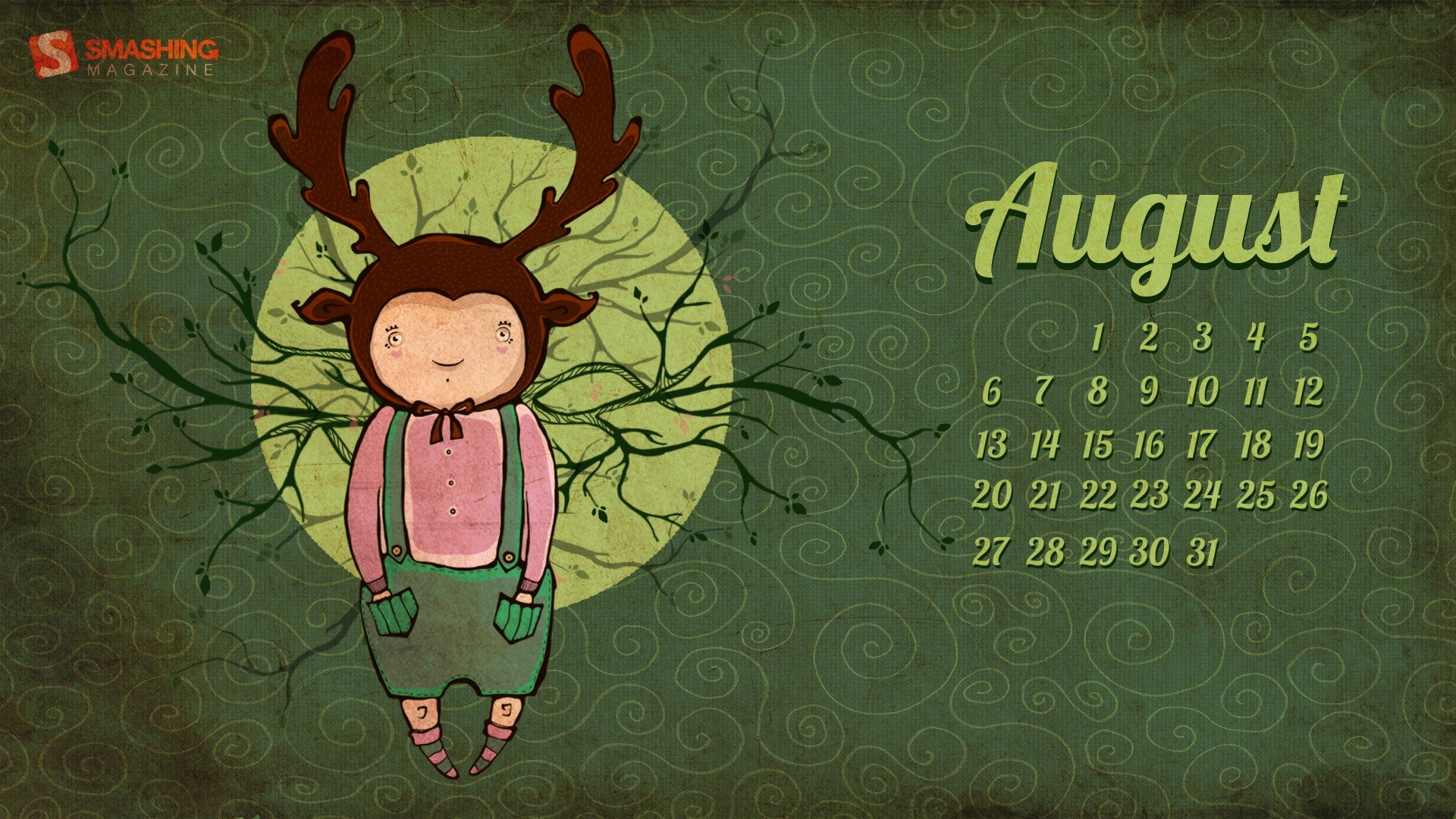 August 2012 Kalender Wallpapers (1) #15 - 1920x1080