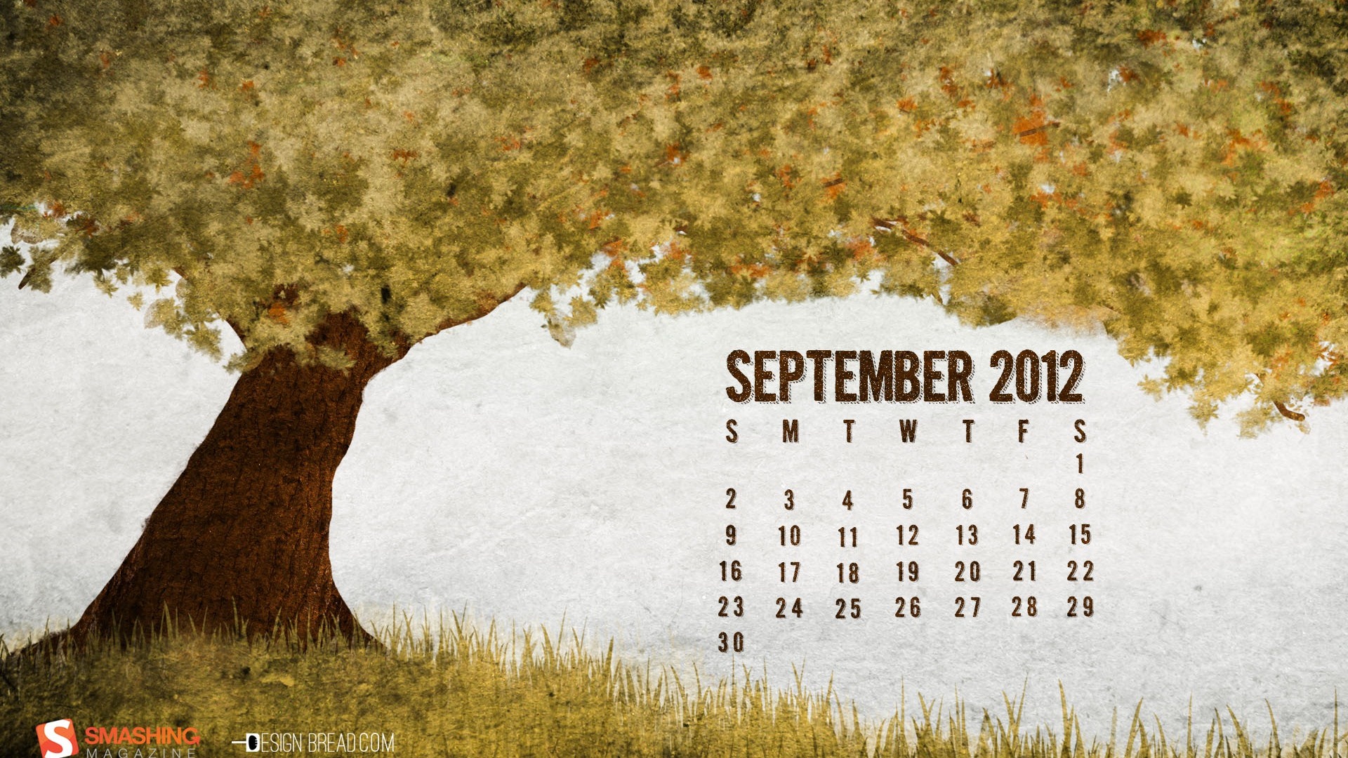 09 2012 Calendar fondo de pantalla (1) #1 - 1920x1080