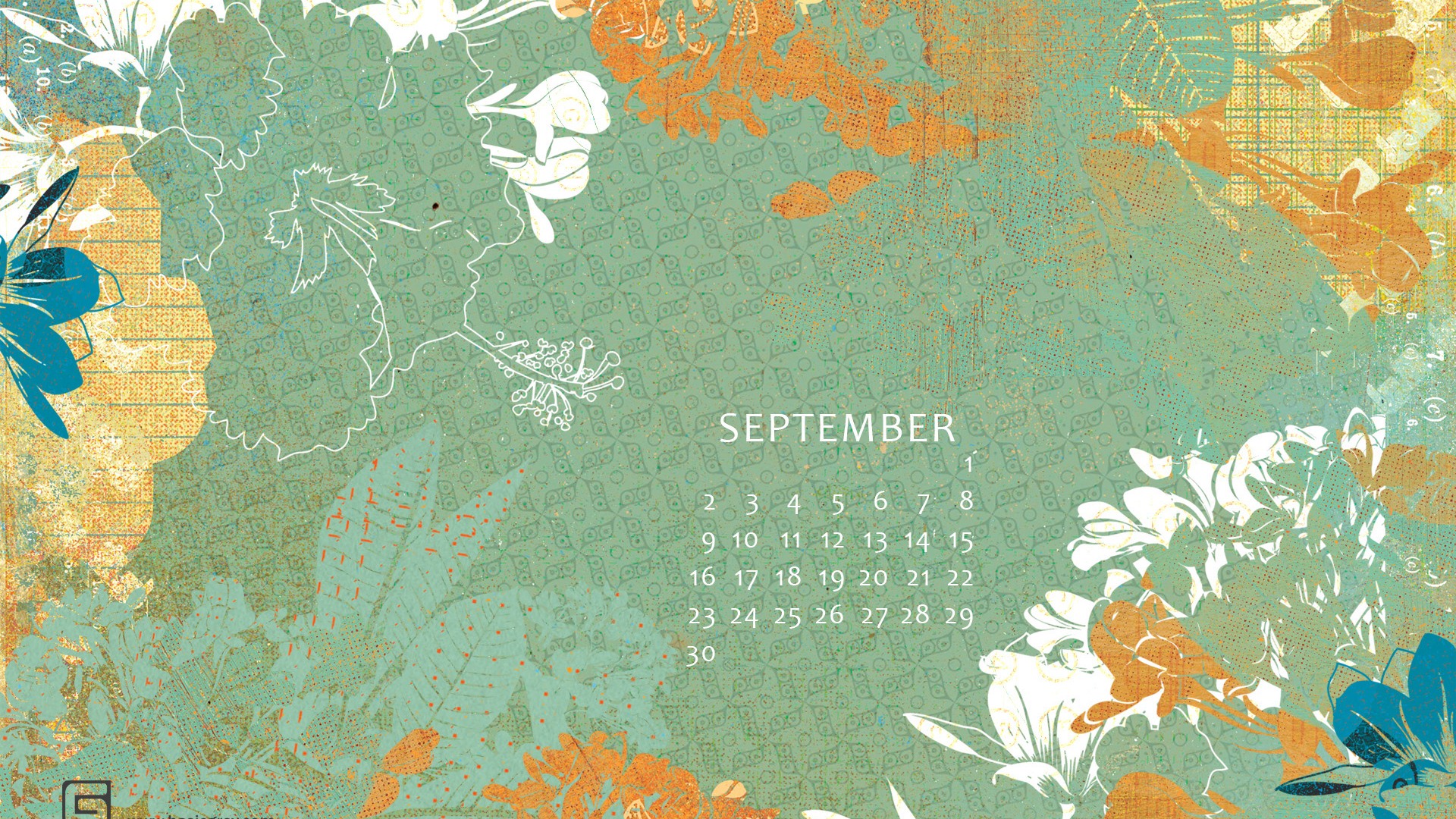 2012年9月 月曆壁紙(一) #11 - 1920x1080