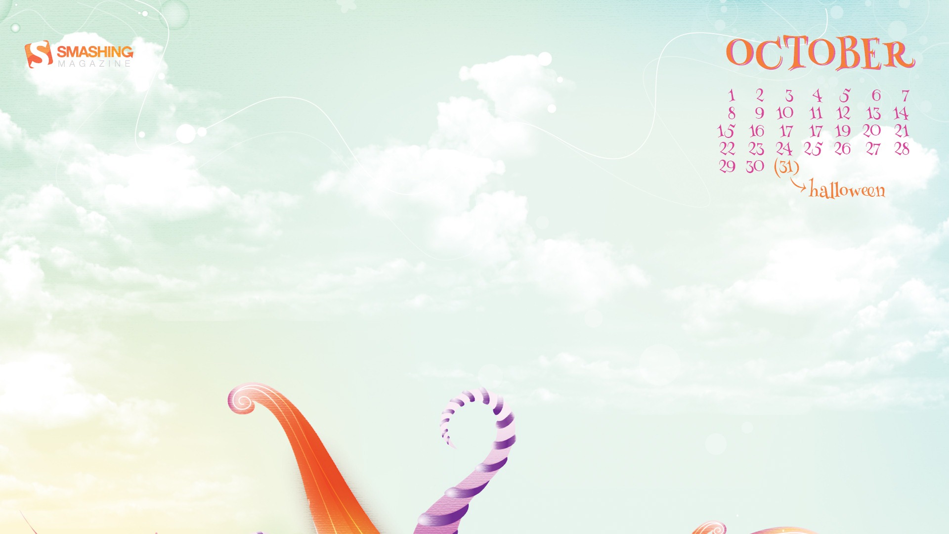 2012年10月 月曆壁紙(二) #10 - 1920x1080