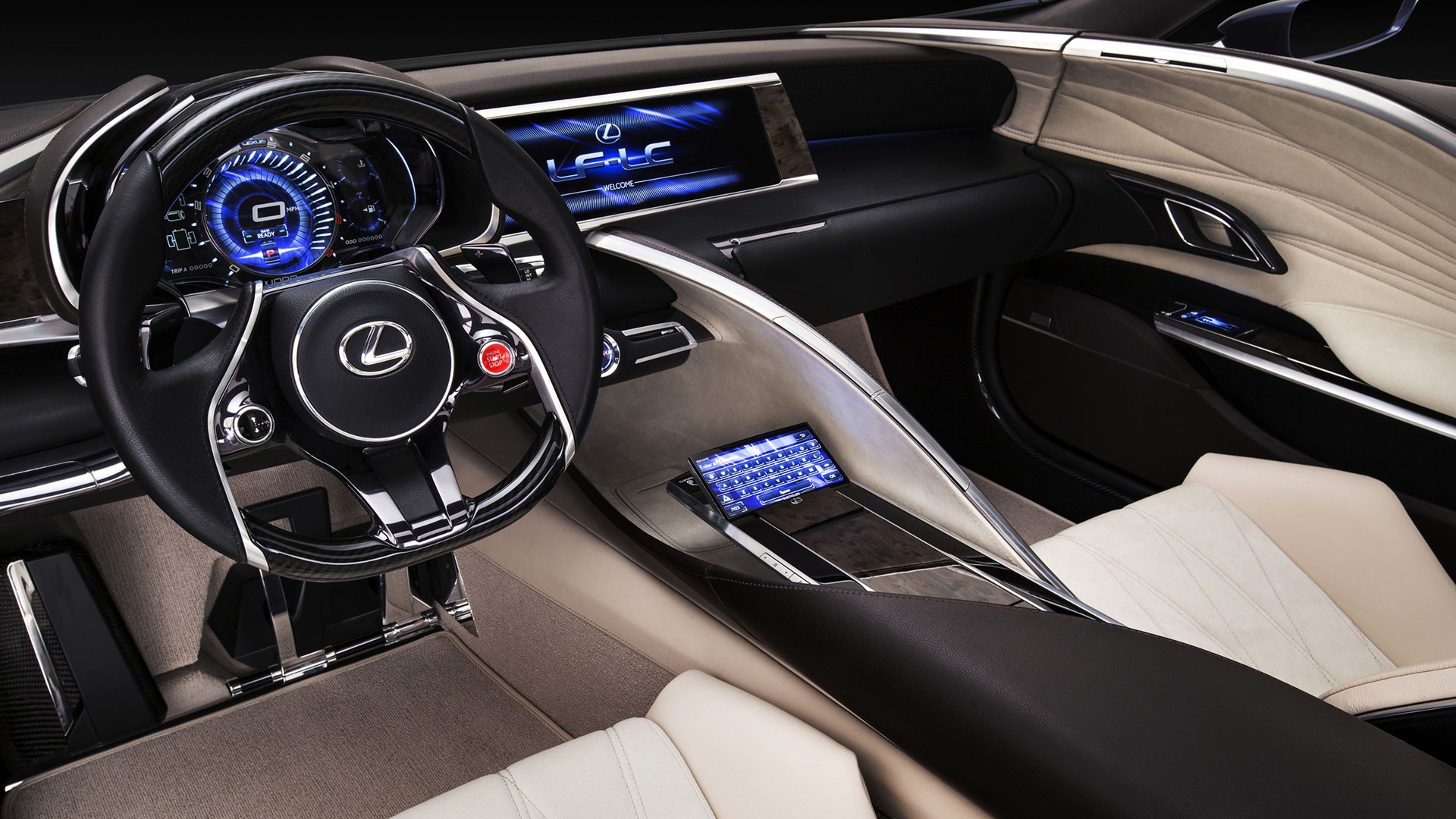 2012 Lexus LF-LC Blue concept 雷克薩斯 藍色概念車 高清壁紙 #14 - 1920x1080