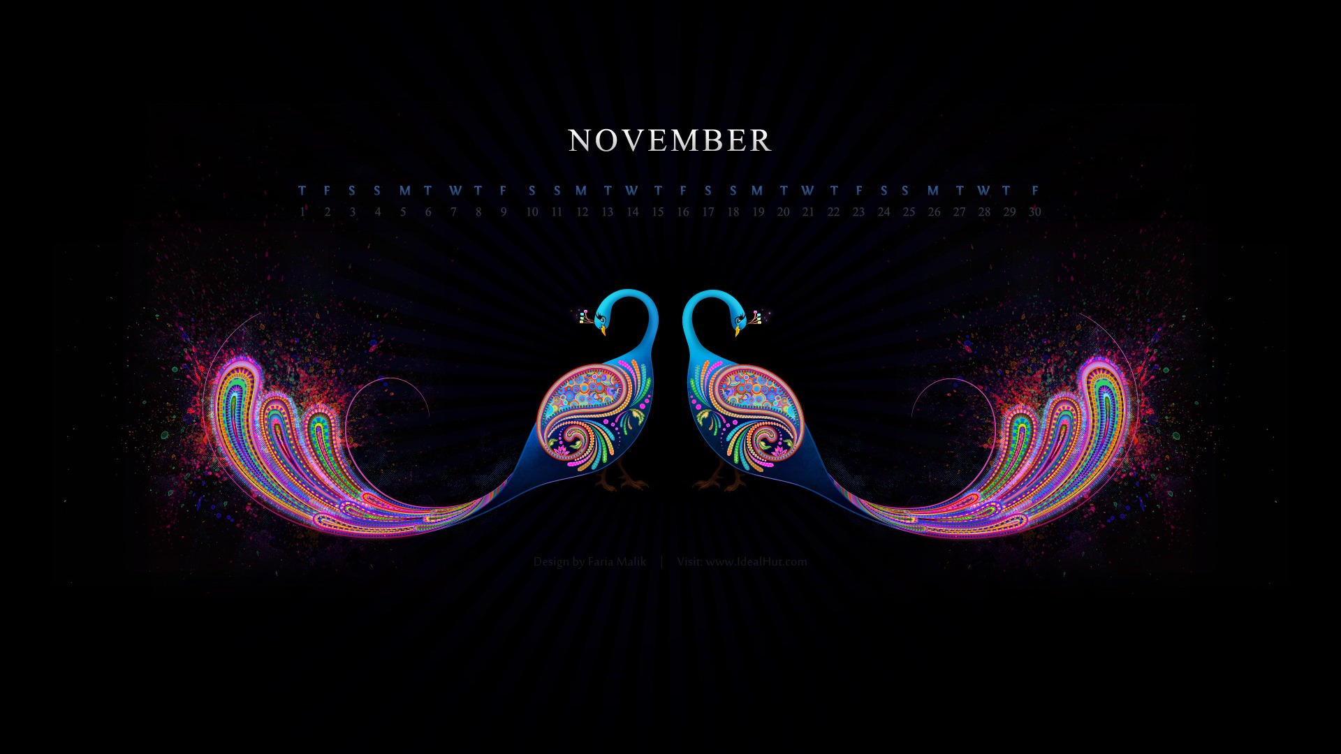 November 2012 Kalender Wallpaper (1) #8 - 1920x1080