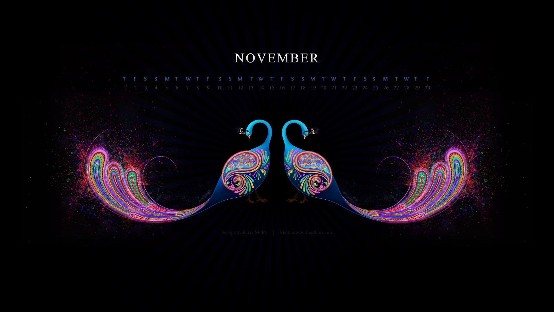 2012年11月 月曆壁紙(一) #8 - 1920x1080